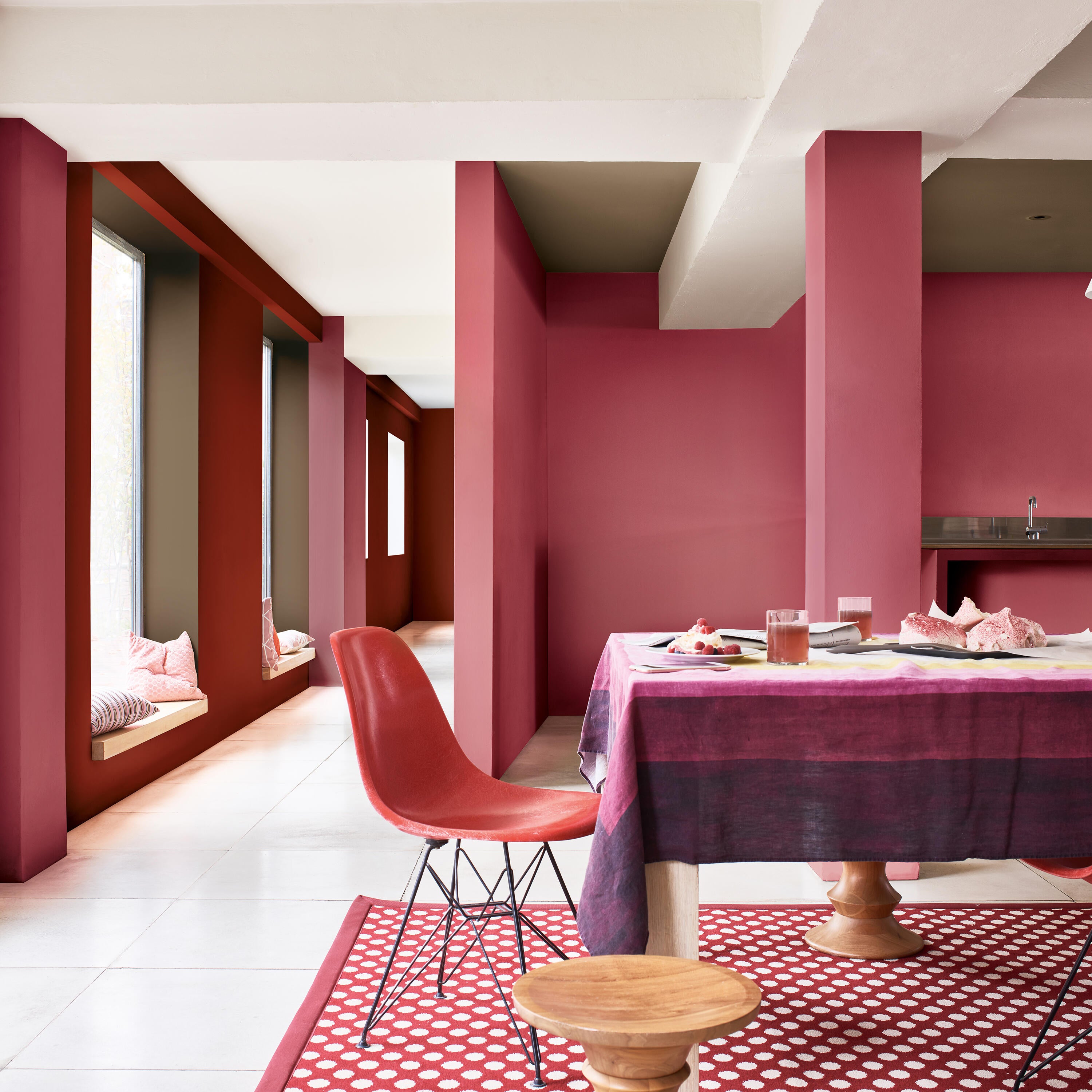 Peinture mur, boiserie grès rose satin DULUX VALENTINE Crème de couleur 0.5L - 3