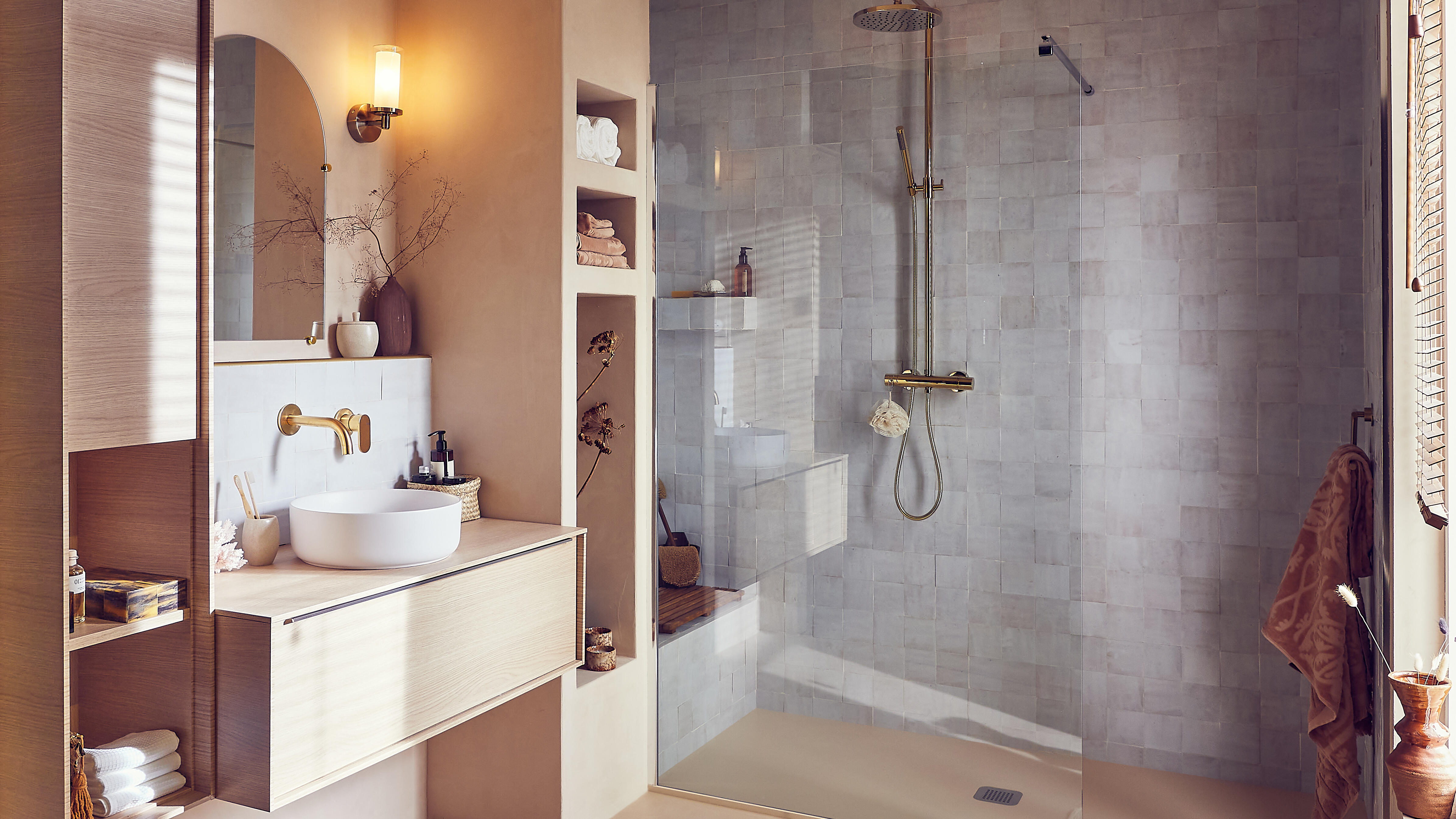 Lavabo da appoggio SENSEA tondo in ceramica bianco opaco piletta non inclusa - 11