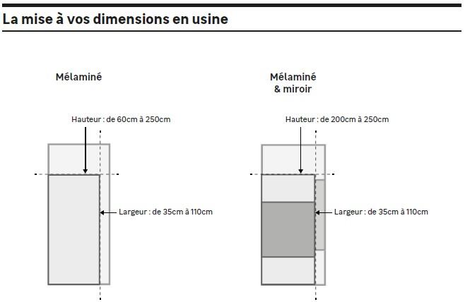 Porte de placard coulissante A peindre l.66.2xH.250cm - 6