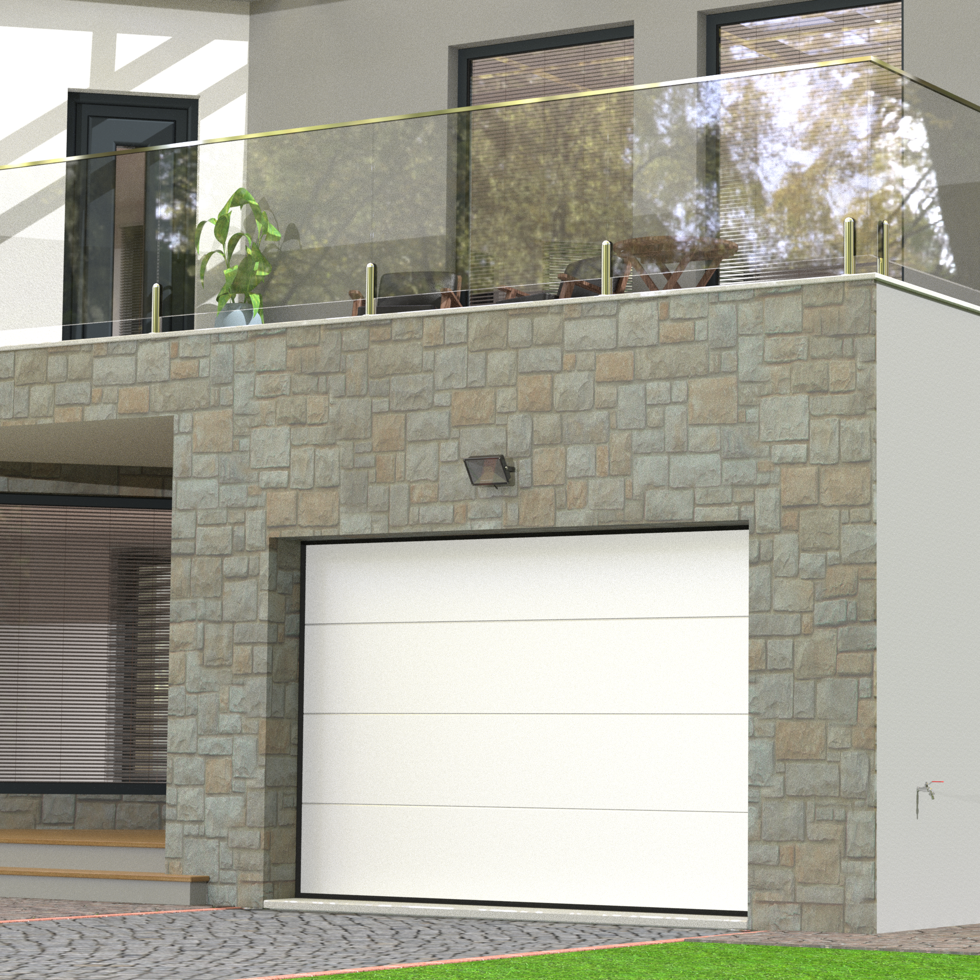Porte De Garage Sectionnelle Motoris e ARTENS Essentiel H 200 X L 300 porte-de-garage-sectionnelle-motoris-e-artens-essentiel-h-200-x-l-300