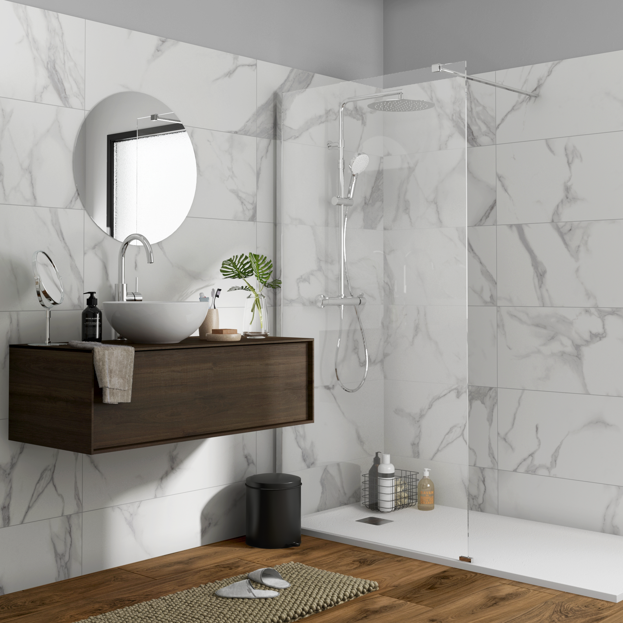 Lavatório de pousar D38x12.5 cm branco Sensea Essencial - 8