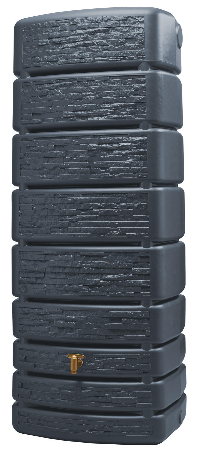 Récupérateur d'eau GARANTIA rectangulaire mural,Slim Stone gris granit , 500 l - 6