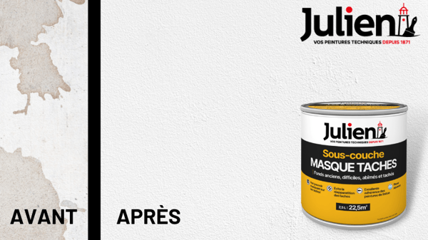 JULIEN - Peinture de revêtement étanche pour cave et sous-sol blanc mat pot  de 2,5 l