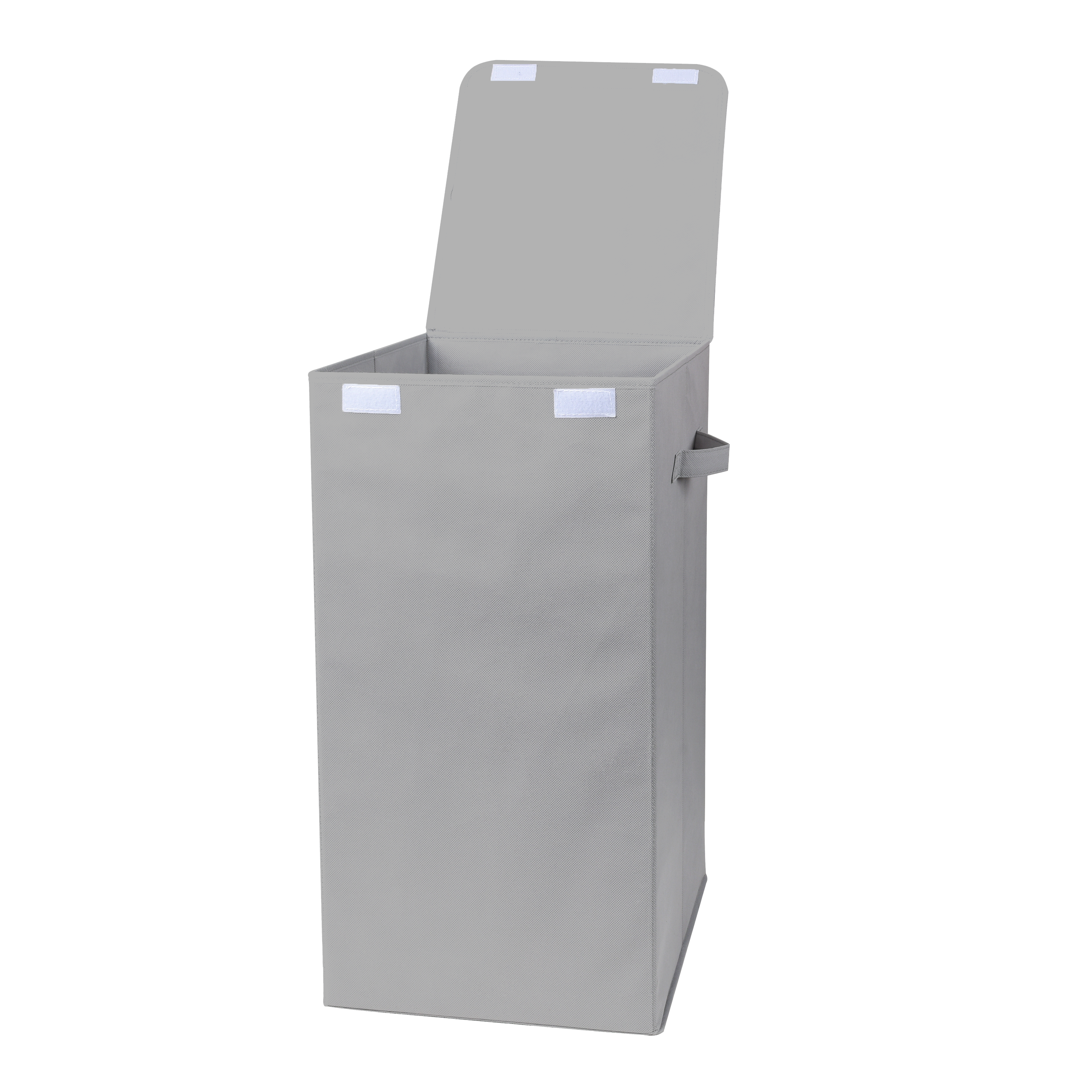 Cesto de ropa sucia con tapa Textile de plástico gris 60 L - 5