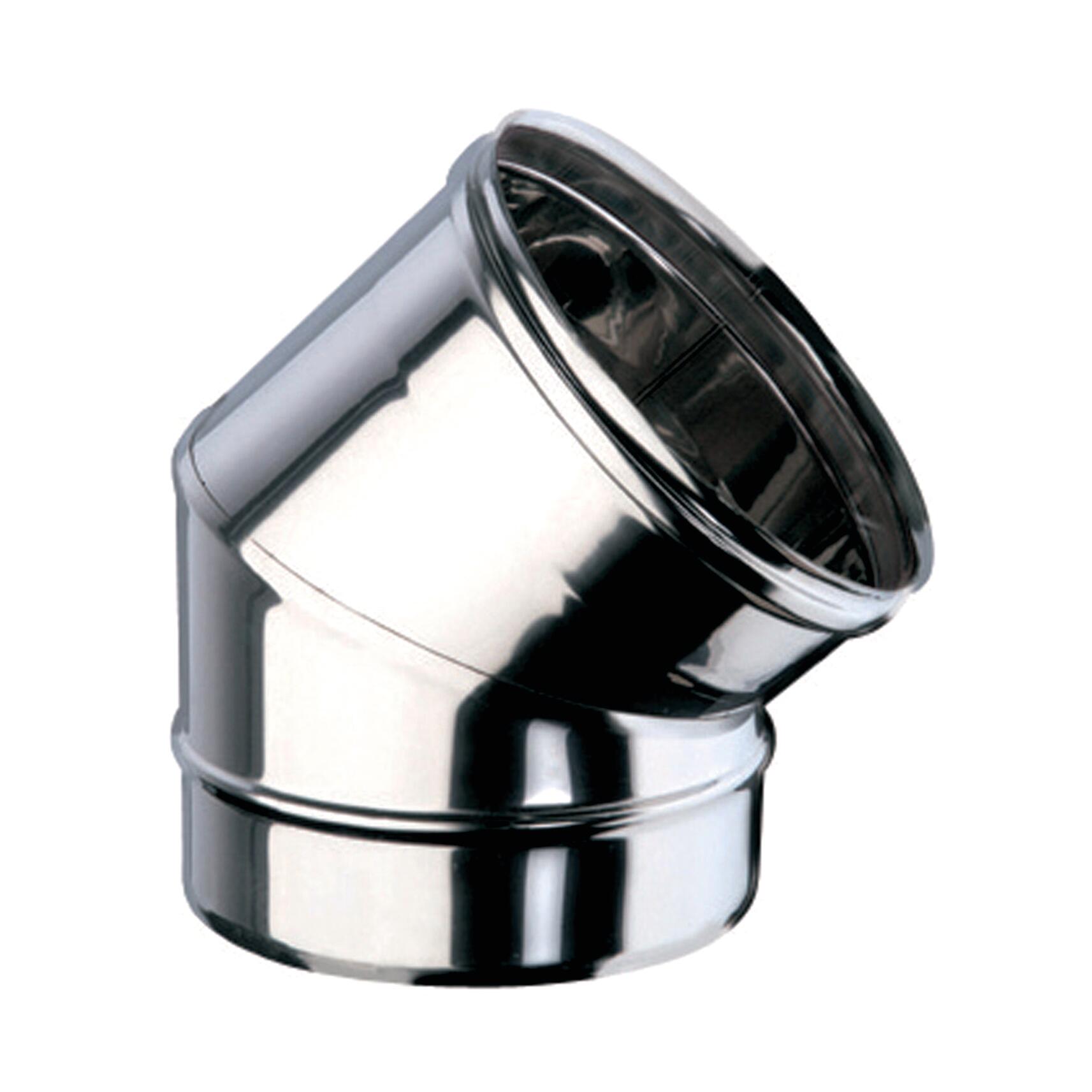Curva 45° Canna Fumaria DN 80 In Acciaio Inox 316 | Per Camini E Stufe | Certificata CE - Foto 5