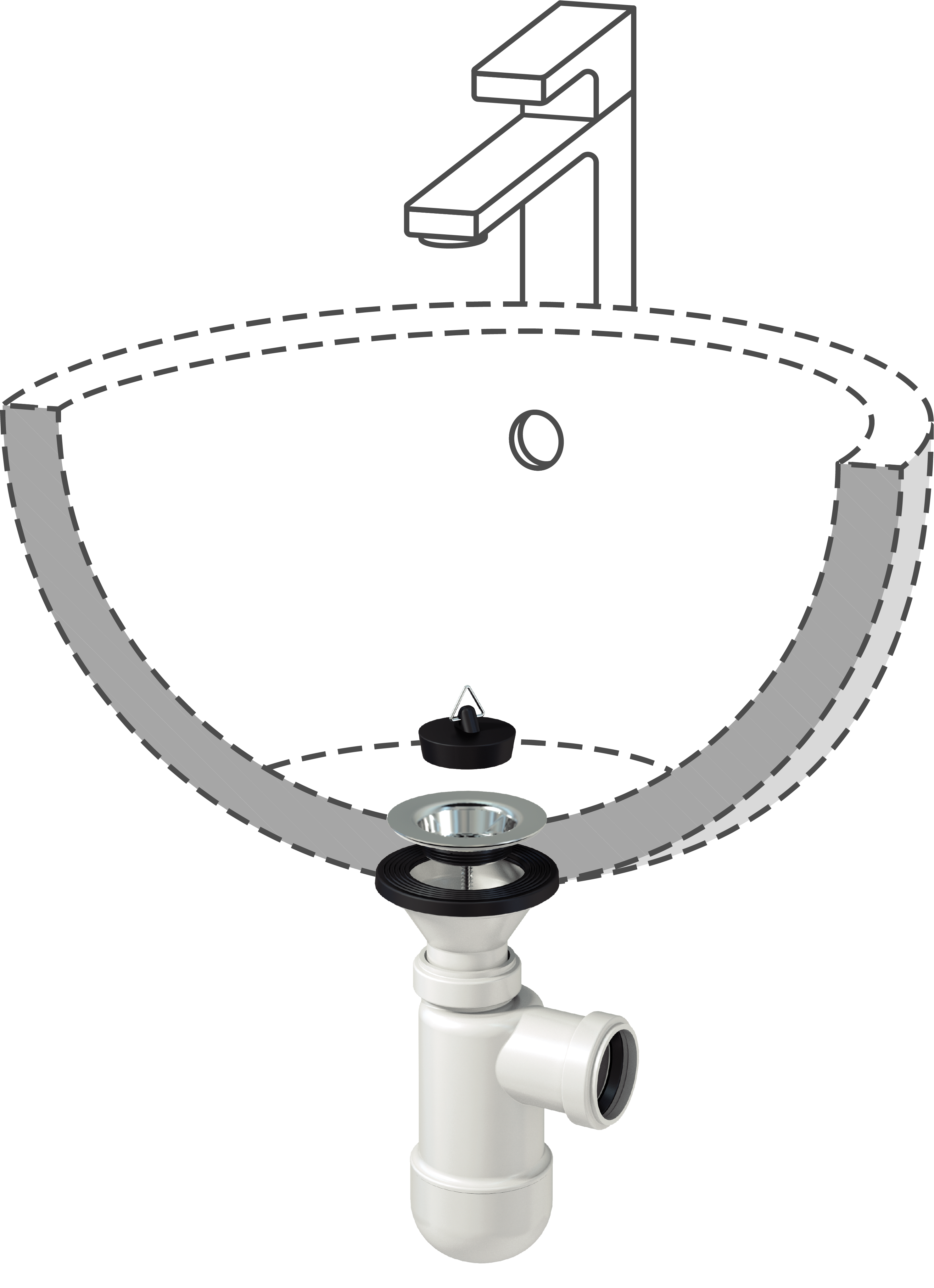 Sifão garrafa lavatório EQUATION COM VÁLVULA 32MM - 4