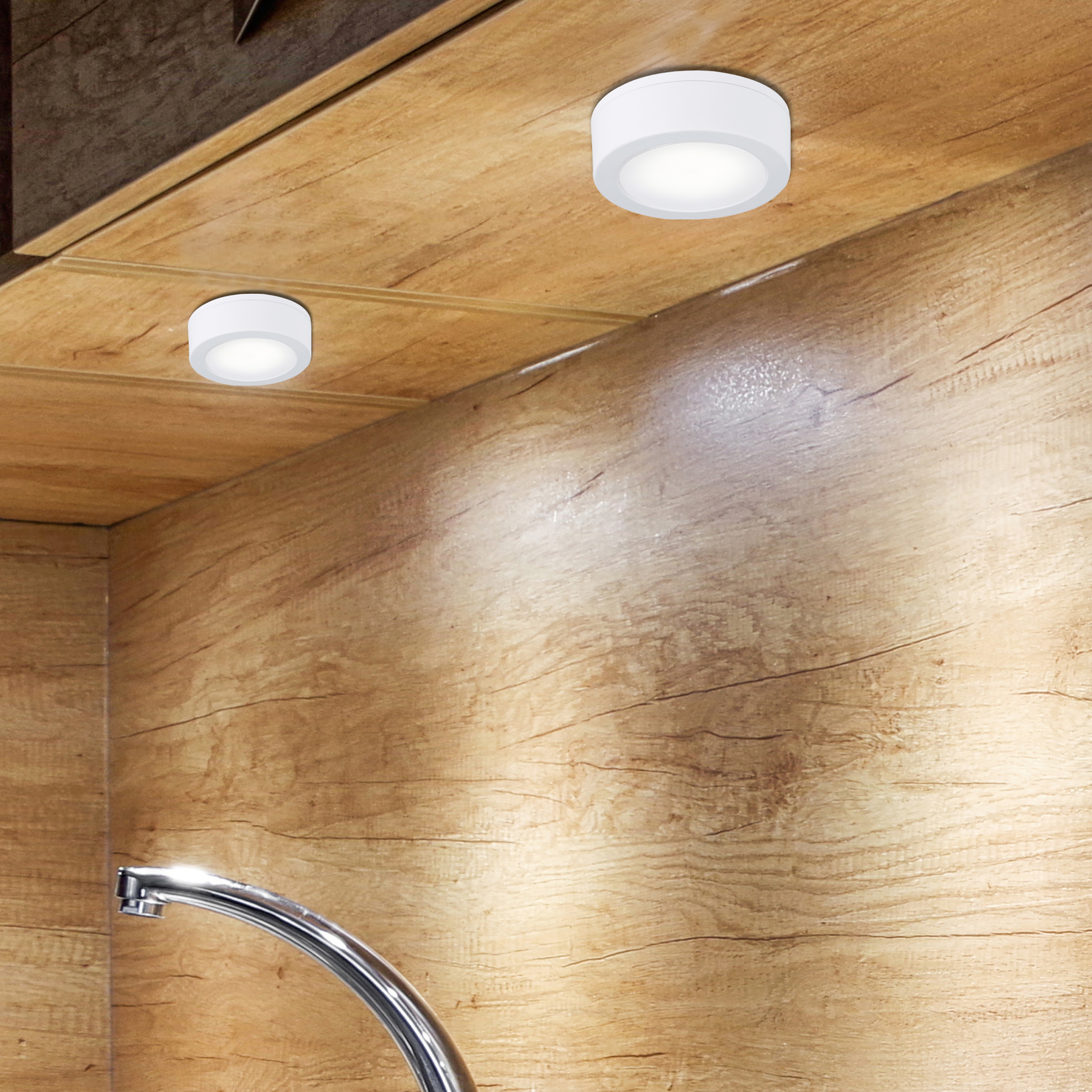 Foco led push a pilhas MASPI INSPIRE 45lm 6.5cm branco - 4