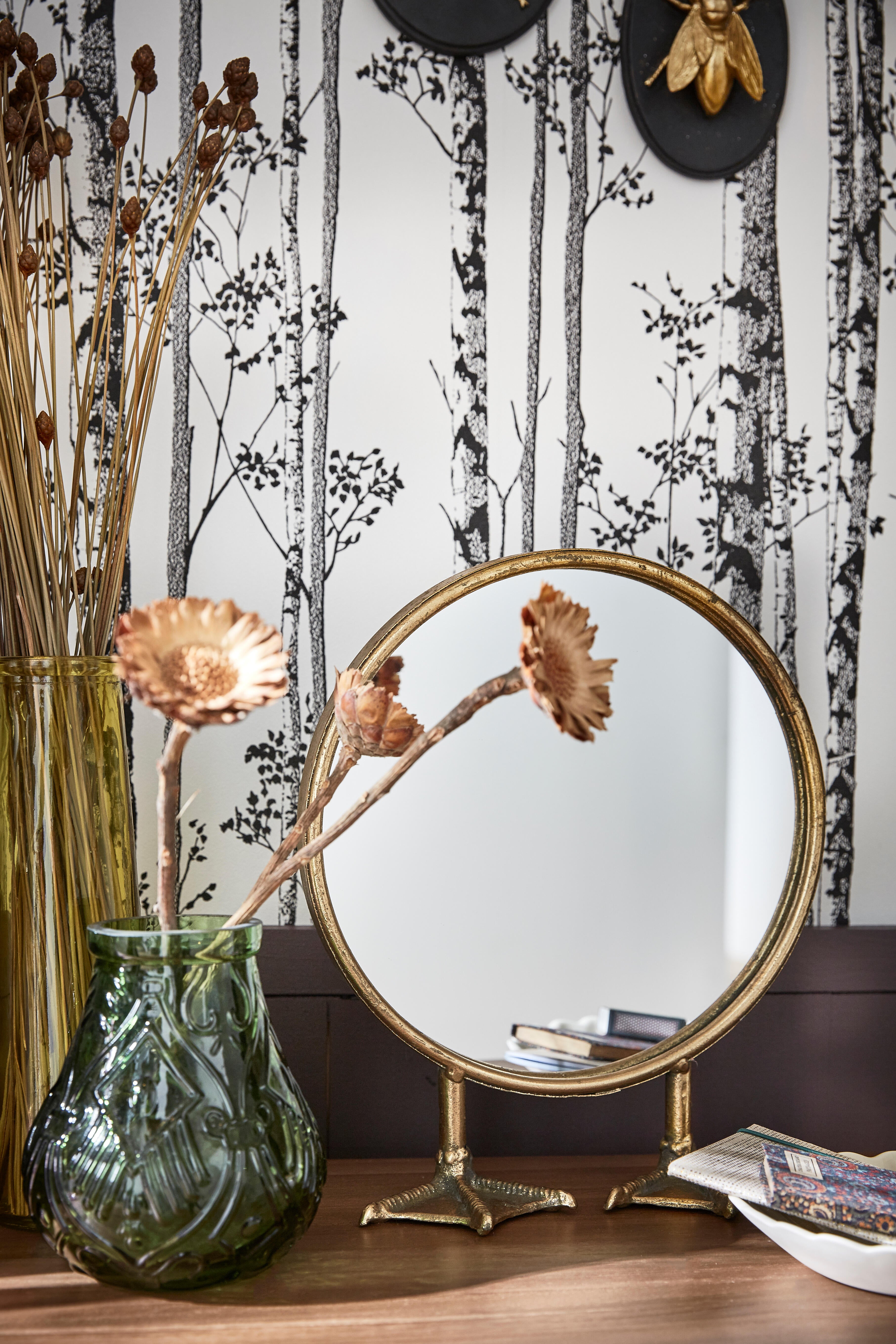 Papier peint intissé Bouleaux noir et blanc - 7