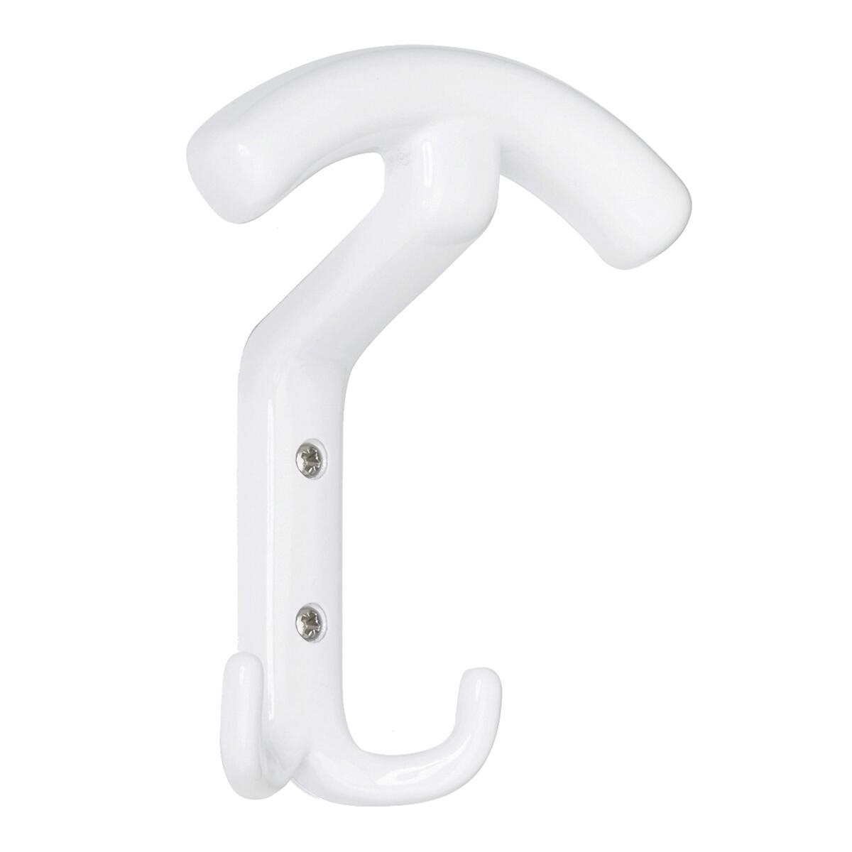 Merriway BH01126 Ganci Appendiabiti Cromati, Bianco, Set di 2 Pezzi