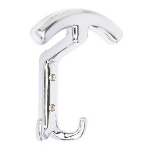 2 X Ganci Appendiabiti Da Parete Cromo - Design Moderno, Con Viti Incluse