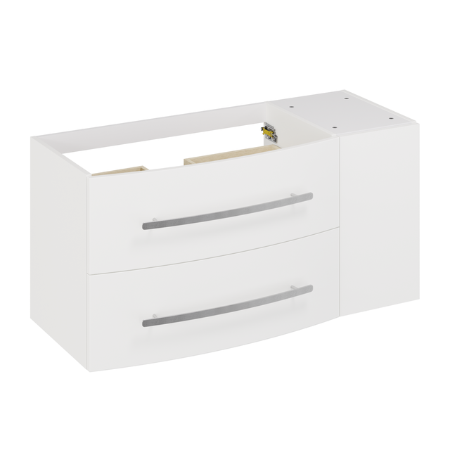 Meuble sous-vasque 2t/1p l.110 x H.53.7 x P.47.5 cm blanc mat Perla