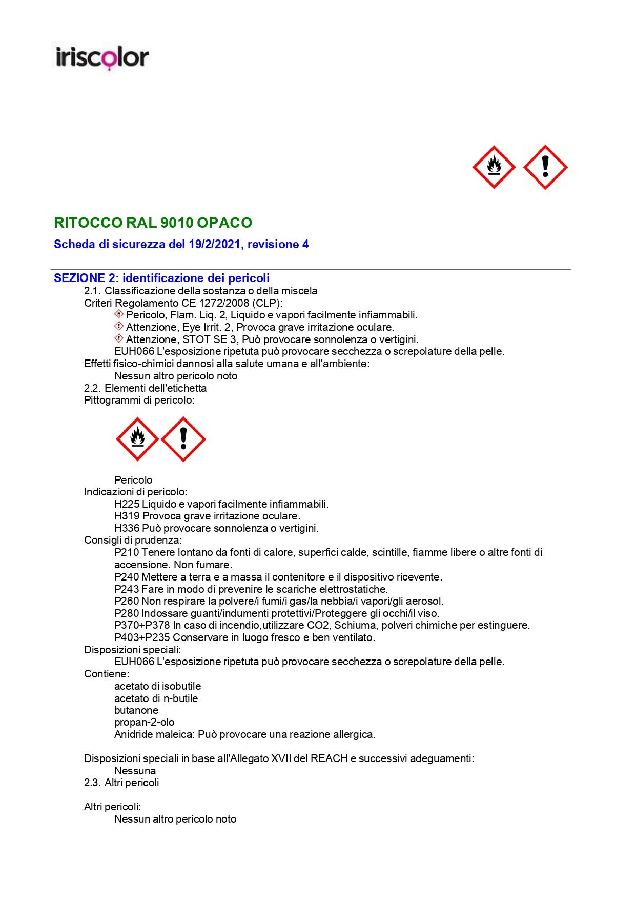 Pennarello ritocchi 10 ml bianco opaco ral 9010 - 6