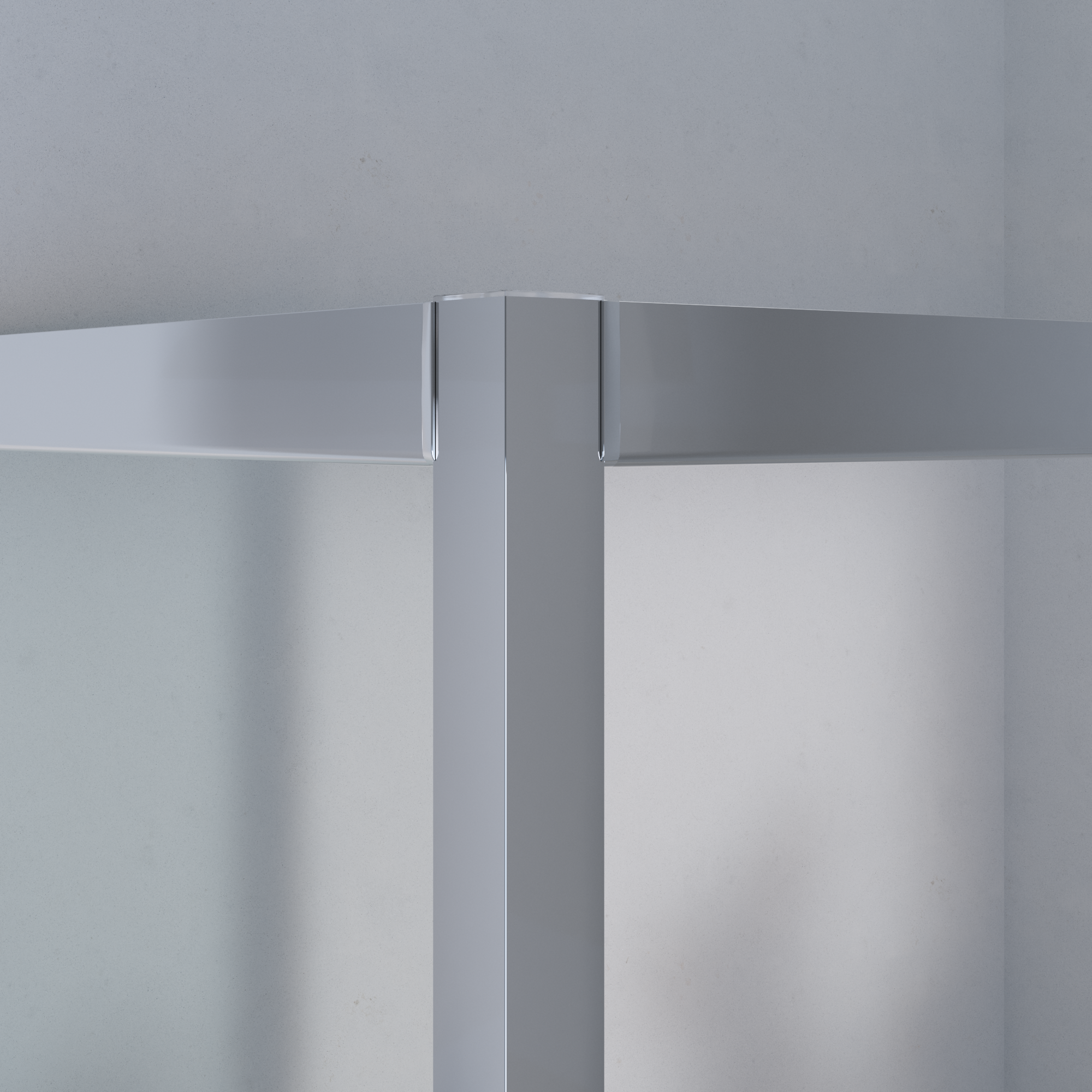 Paroi latérale verre sérigraphié, l.90 x H.190 cm,chromé, Easy - 7