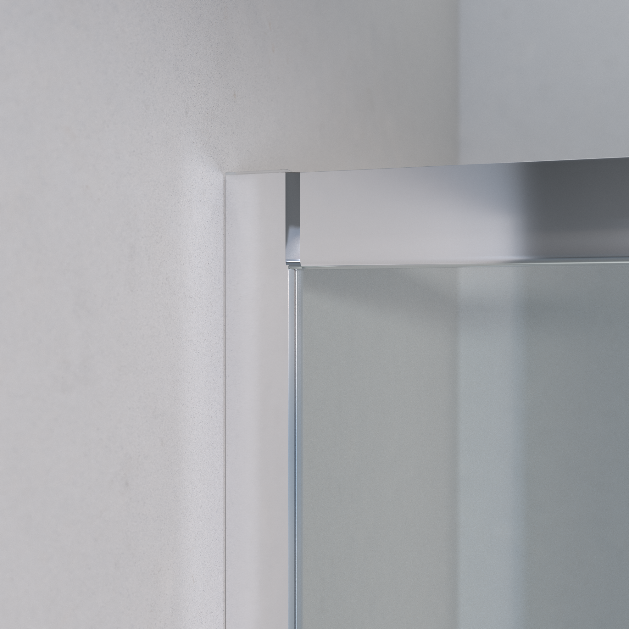 Paroi latérale verre sérigraphié, l.90 x H.190 cm,chromé, Easy - 6