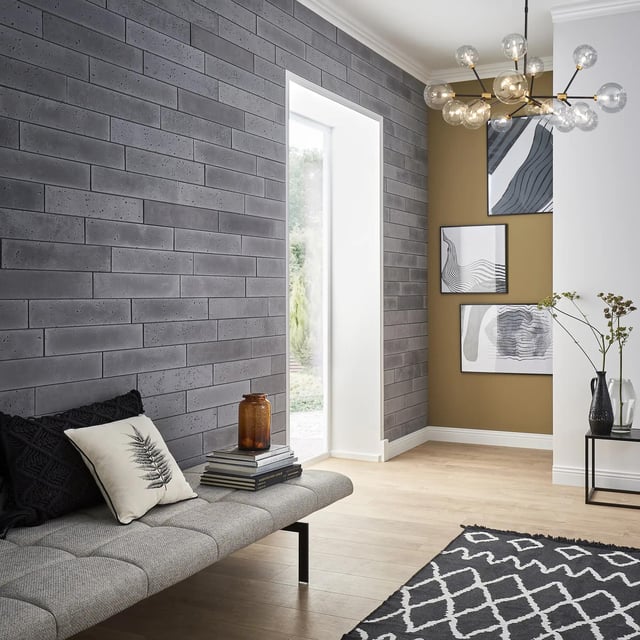 Plaquette de parement béton effet brique Fara intérieur / extérieur