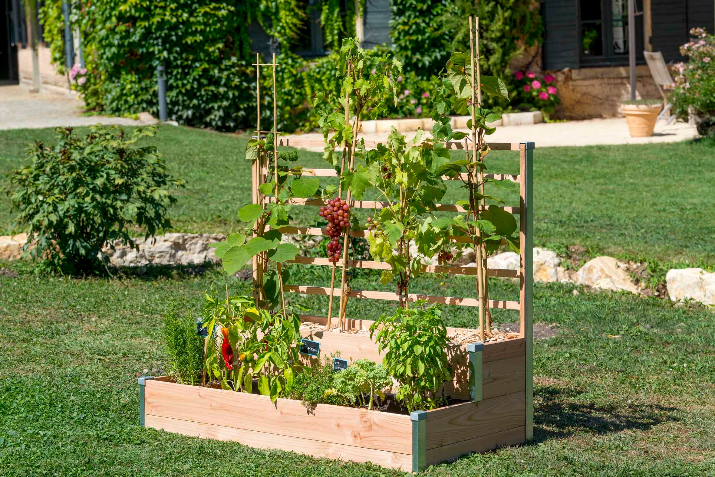 bois Design 2 étages l.120 x H.100 cm MON PETIT POTAGER - 3