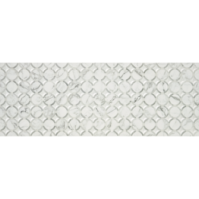 Azulejo cerámico Storm efecto relieve blanco round mate 33.3x90 cm ARTENS