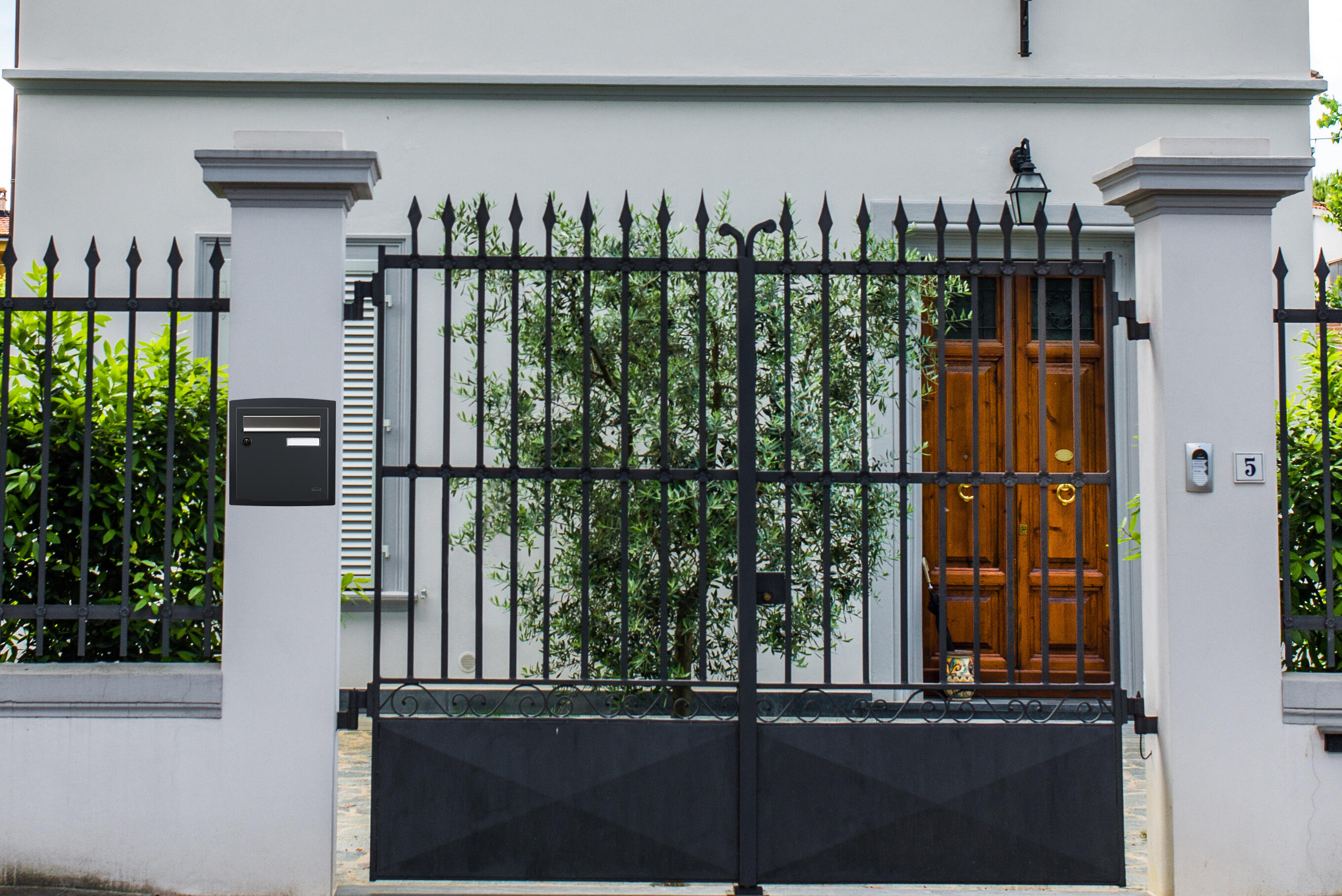 Cadre d'encastrement, pour boîte aux lettres H.33.65 x l.32.65 x P.3.5 cm RENZ,  - 4