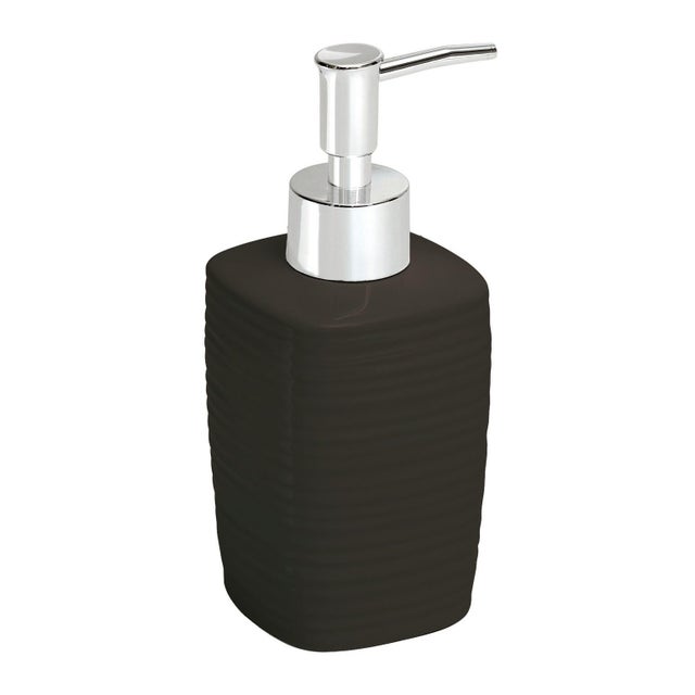Dispenser sapone per bagno d'appoggio Kelly nero in ceramica