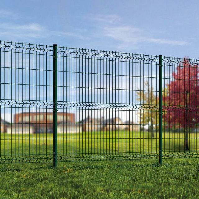 Pannello a rete rigida Classic in acciaio galvanizzato verde L 2 x H 1.72 m, maglia L55x200H mm