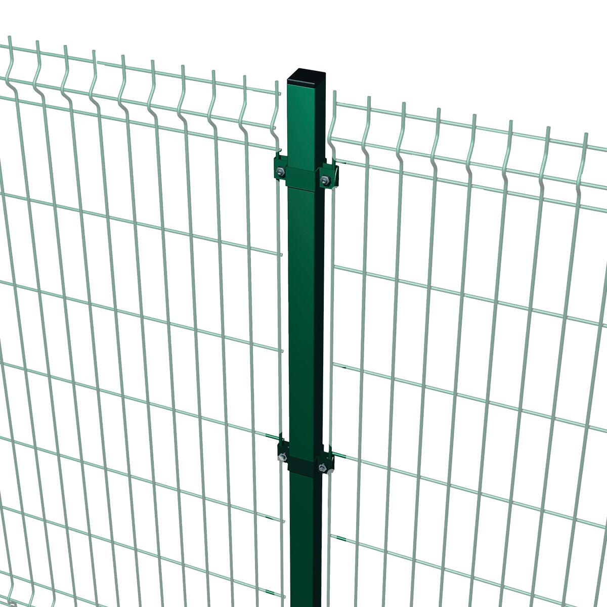 Palo quadrato in acciaio FERRO BULLONI verde H 200 x L 5 cm - 3