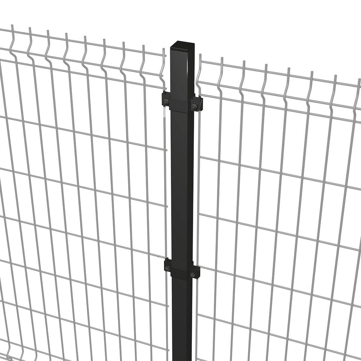 Palo quadrato in acciaio FERRO BULLONI grigio H 230 x L 5 cm - 3