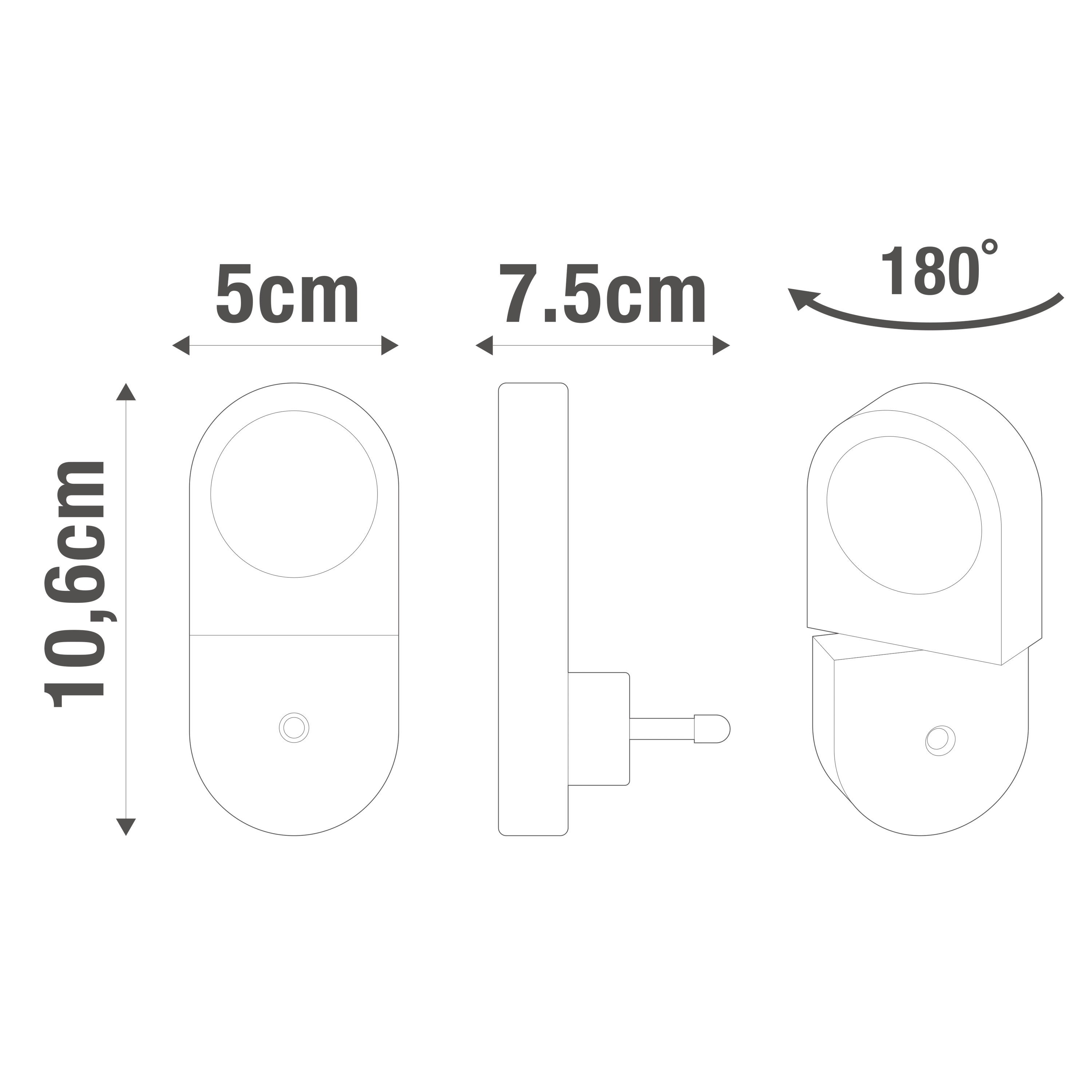 Luz de presença LED 1 unidade 5cm IP20 branco Valby Inspire - 3