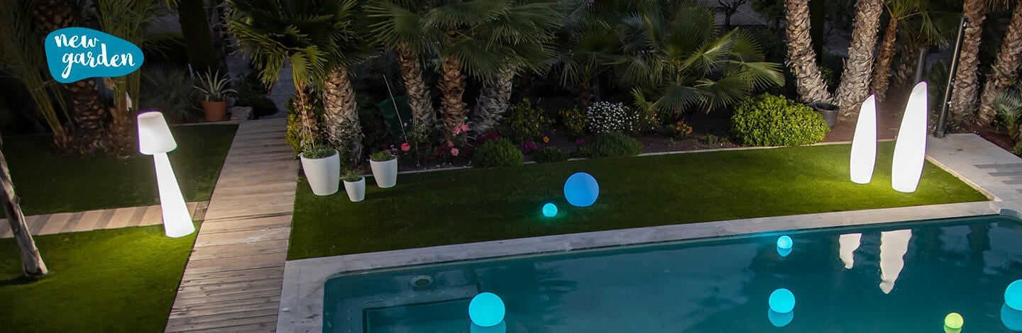 Guirlande décorative d'extérieur Alba avec câble ou solaire New Garden