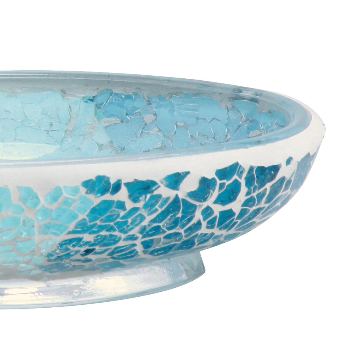 Valigetta per sapone Summer blu 16 cm x 4 cm in vetro - 2