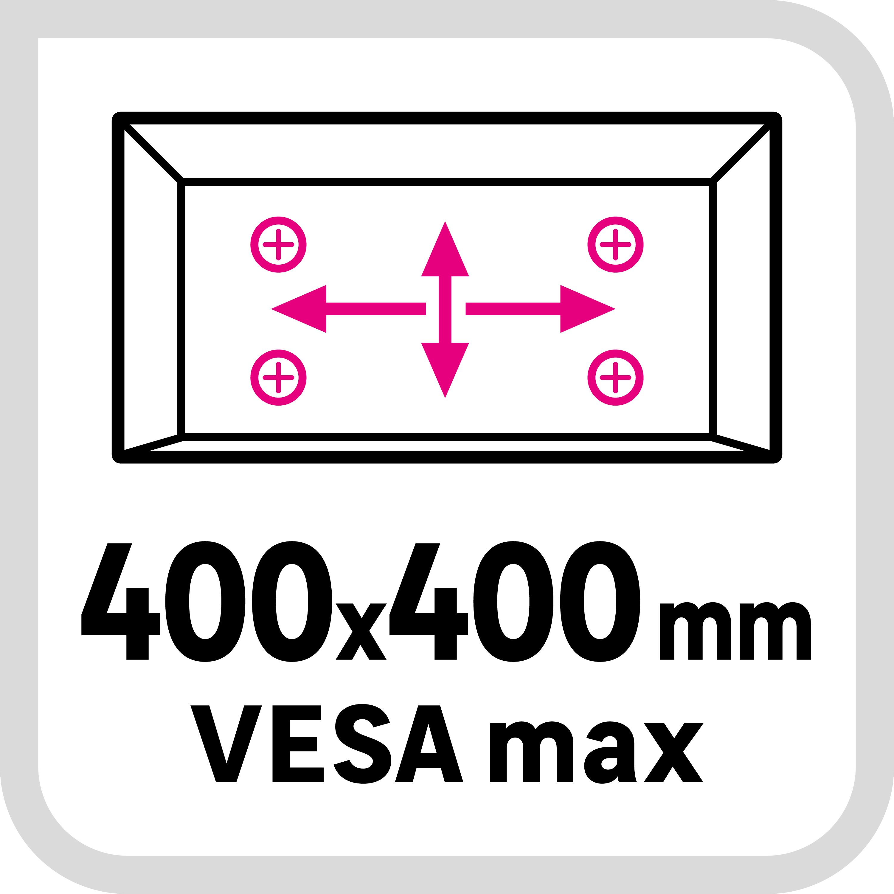 Support mural TV inclinable 60'max, charge maximale 40 kg, LEXMAN - 12