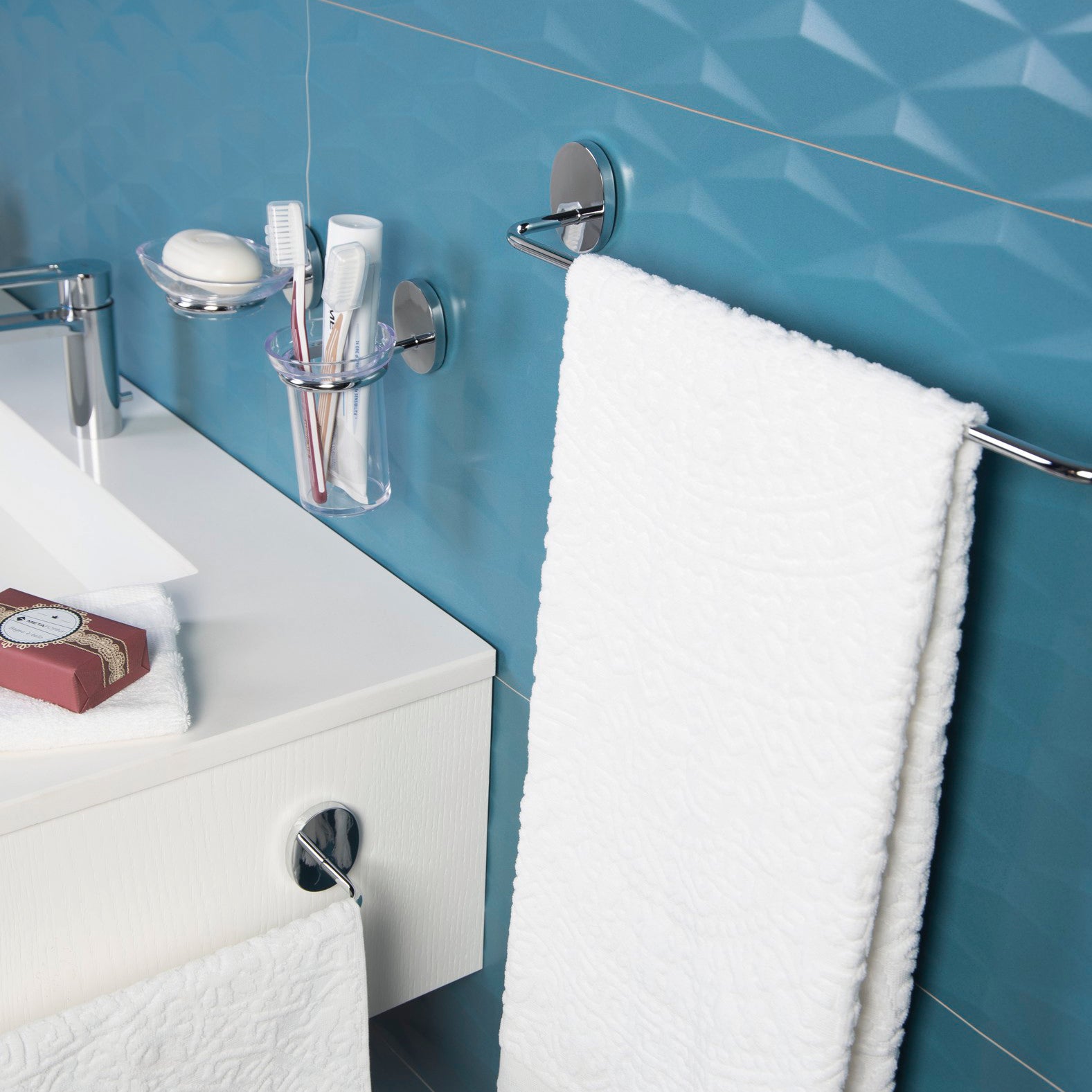 Portasciugamani Cromato Da Parete 45,7 Cm – Acciaio Inox SUS304 Antiruggine – Bagno E Cucina – Facile Installazione
