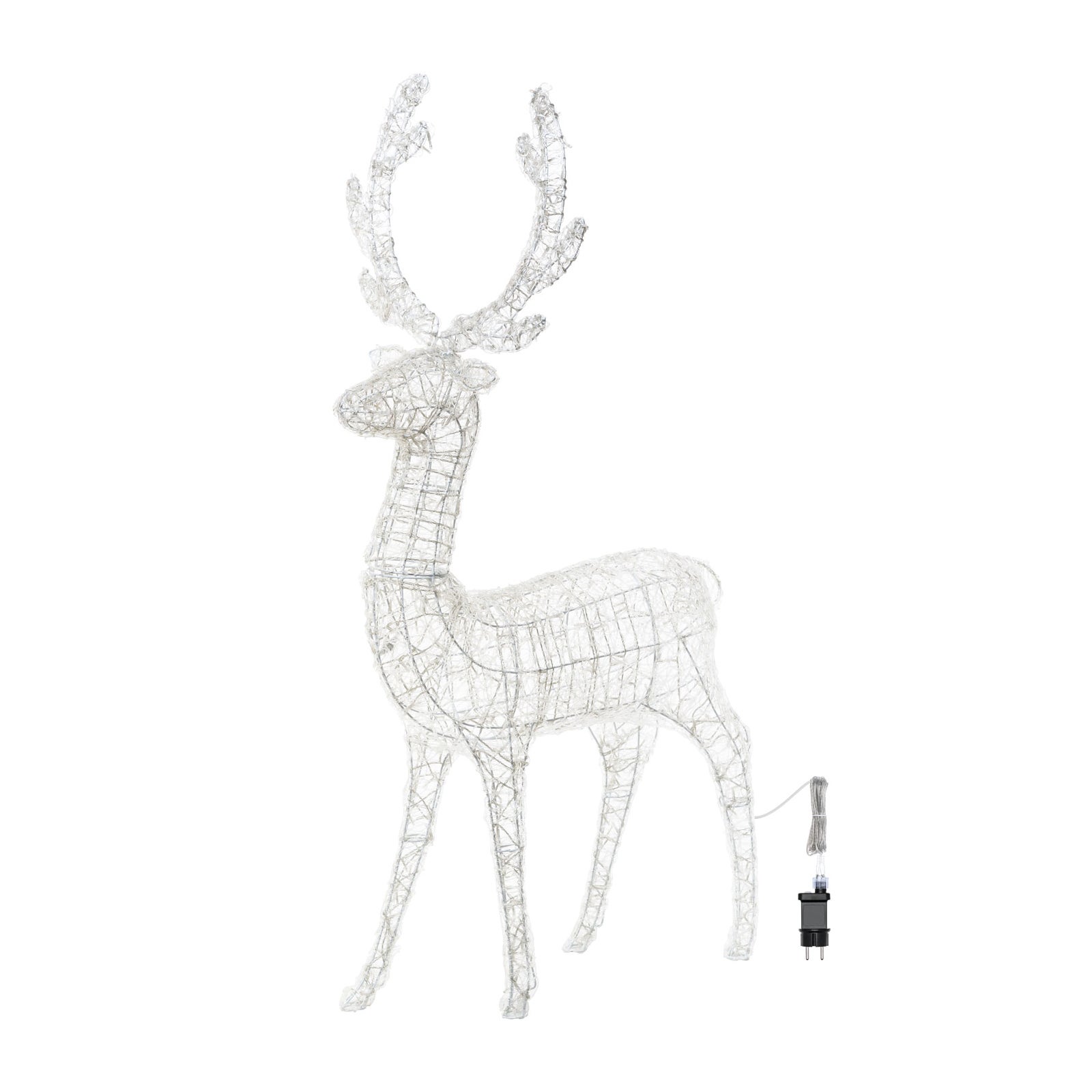 Renna luminosa 3D 600 lampadine led bianco caldo L 1.2 m x H 160 cm - 3