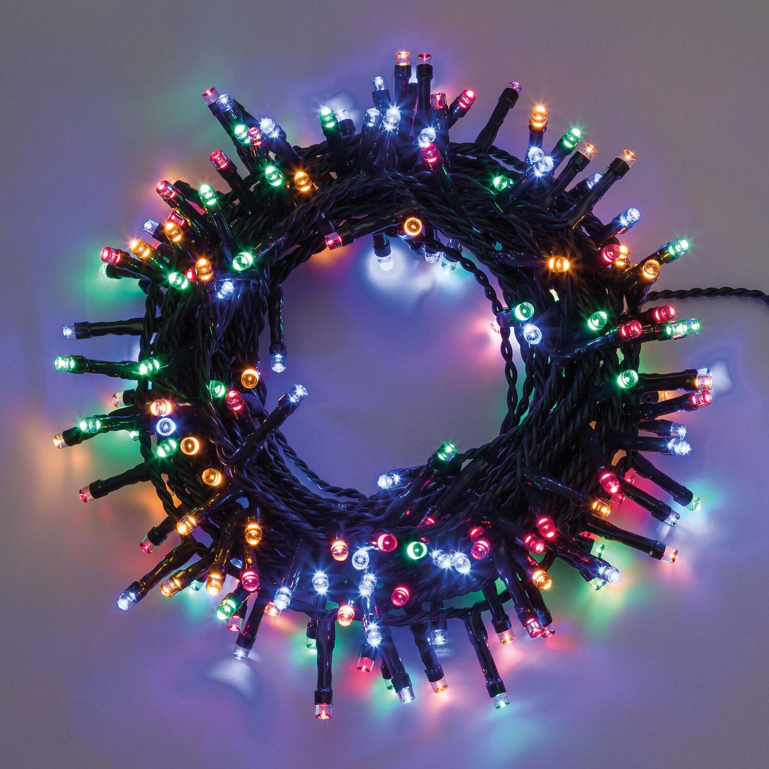 Catena luminosa per albero di Natale 180 luci LED multicolore 7.5 m - 4
