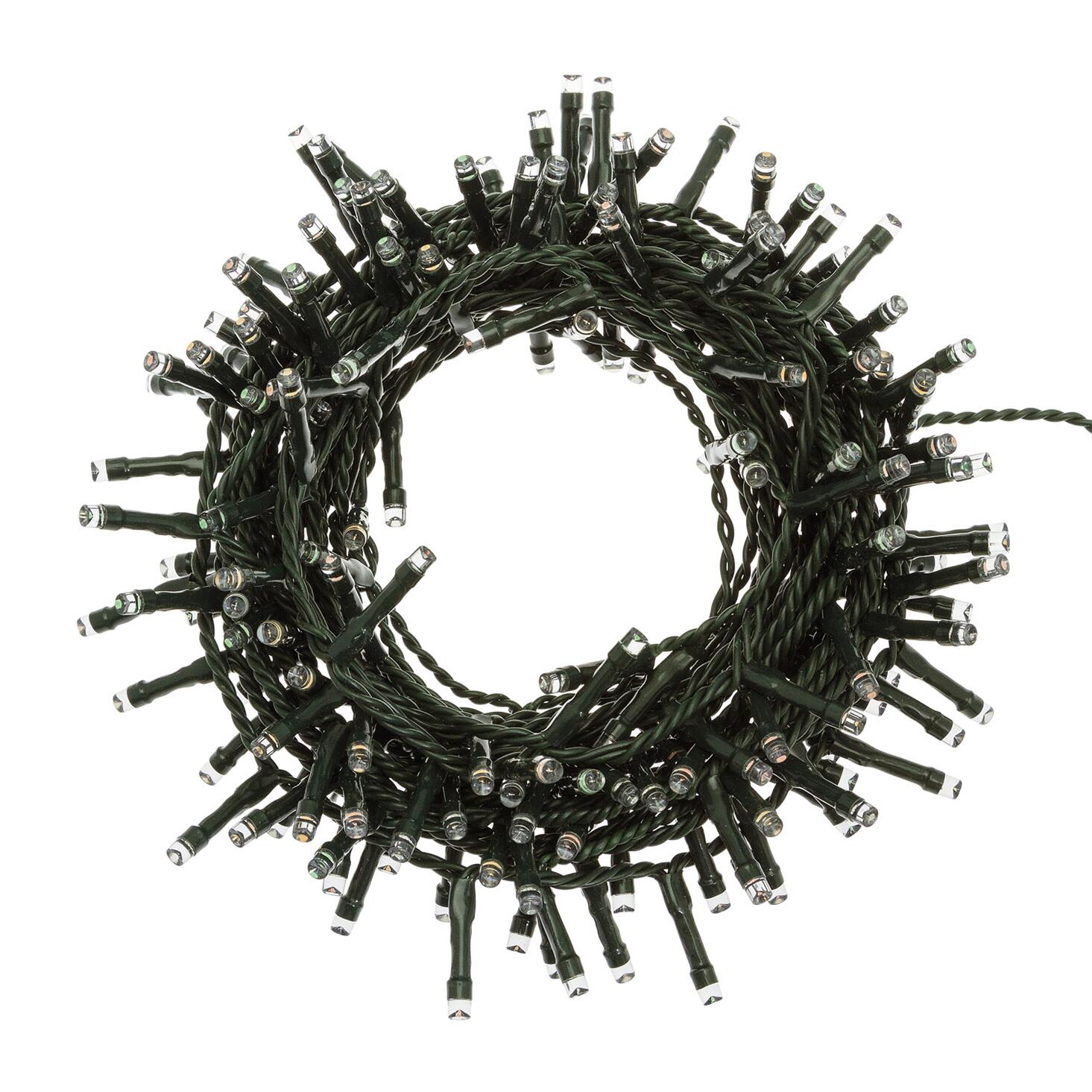 Catena luminosa per albero di Natale 180 luci LED multicolore 7.5 m - 9