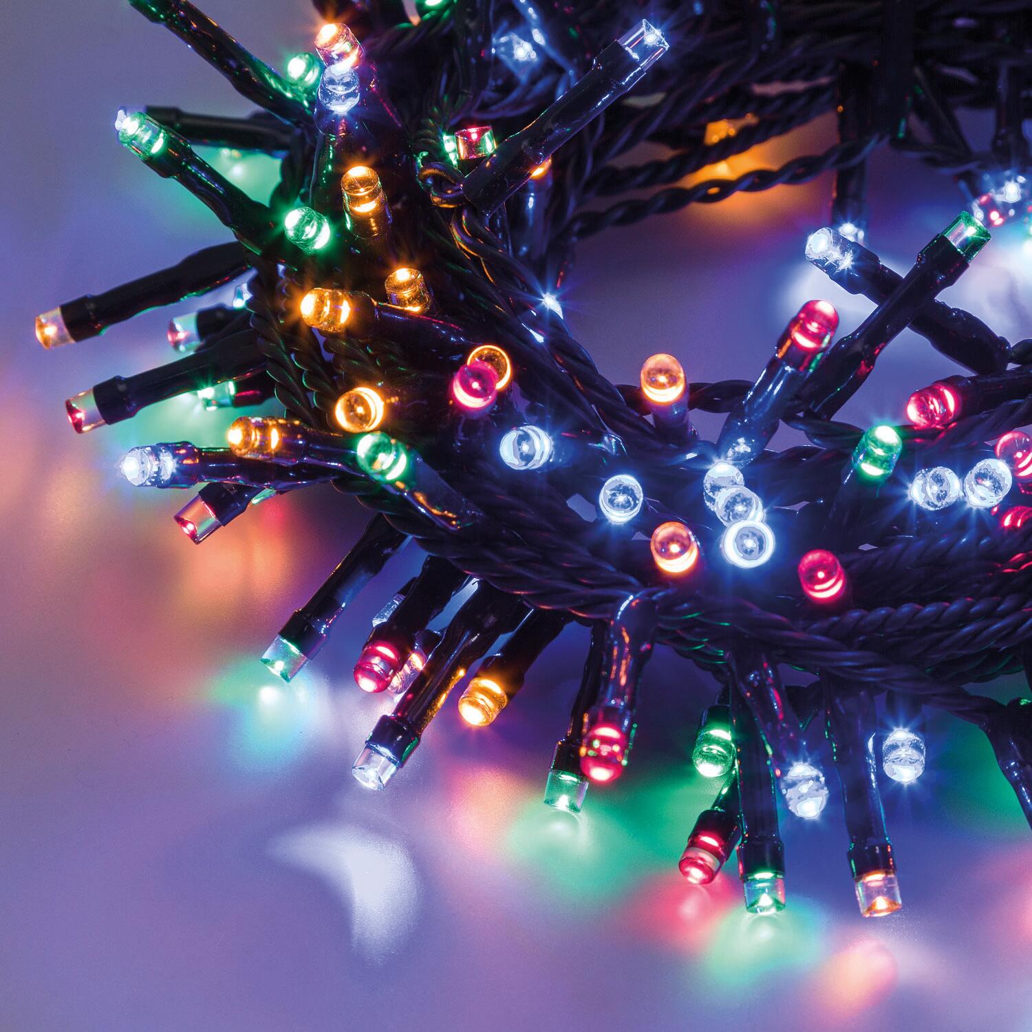 Catena luminosa per albero di Natale 180 luci LED multicolore 7.5 m - 10