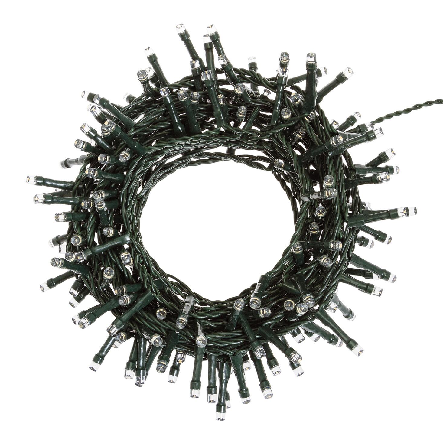 Catena luminosa per albero di Natale 180 luci LED bianche calde 9.5 m programmabile - 7