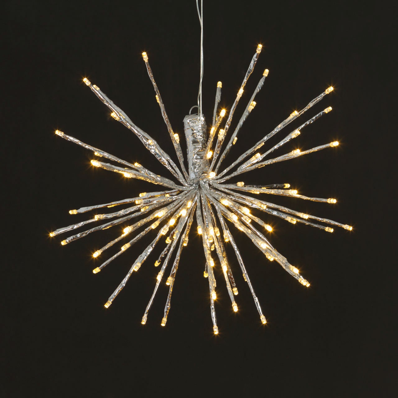 Stella decorativa luminosa Natalizia Twig Ball 120 lampadine led bianco caldo L 1.5 m x H 20 cm - 4