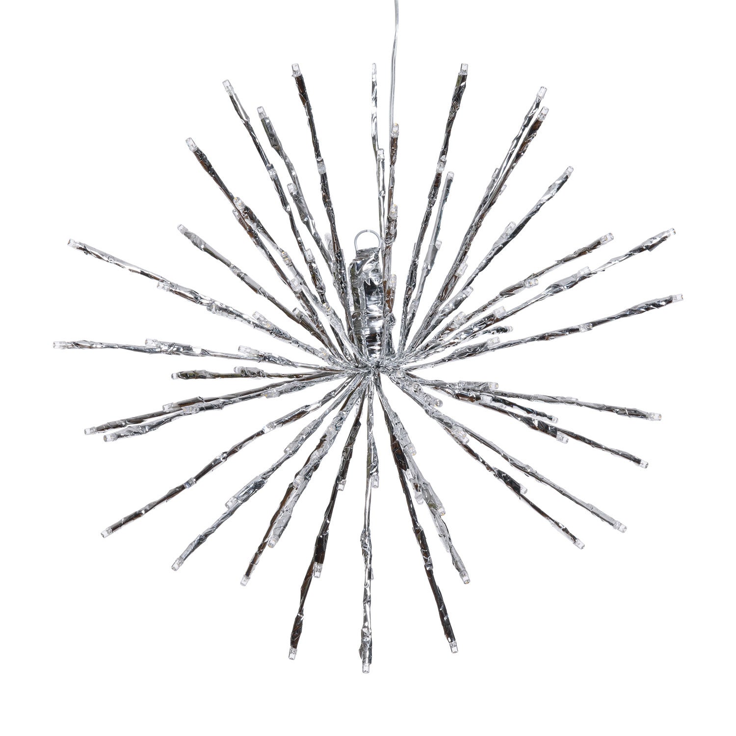Stella decorativa luminosa Natalizia Twig Ball 120 lampadine led bianco caldo L 1.5 m x H 20 cm - 7