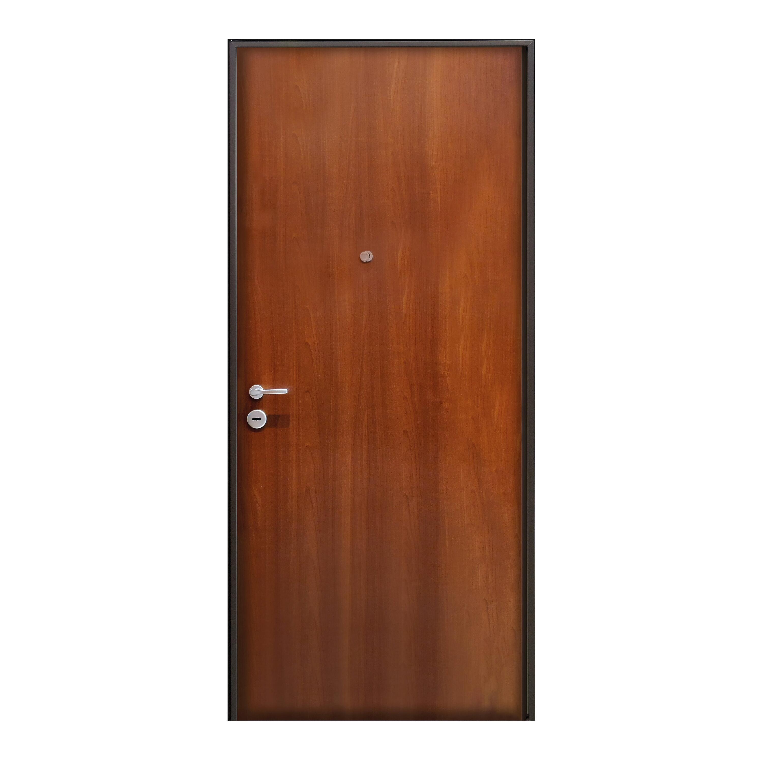 Porta blindata MASTER First L 90 x H 210 cm noce apertura sinistra - 4