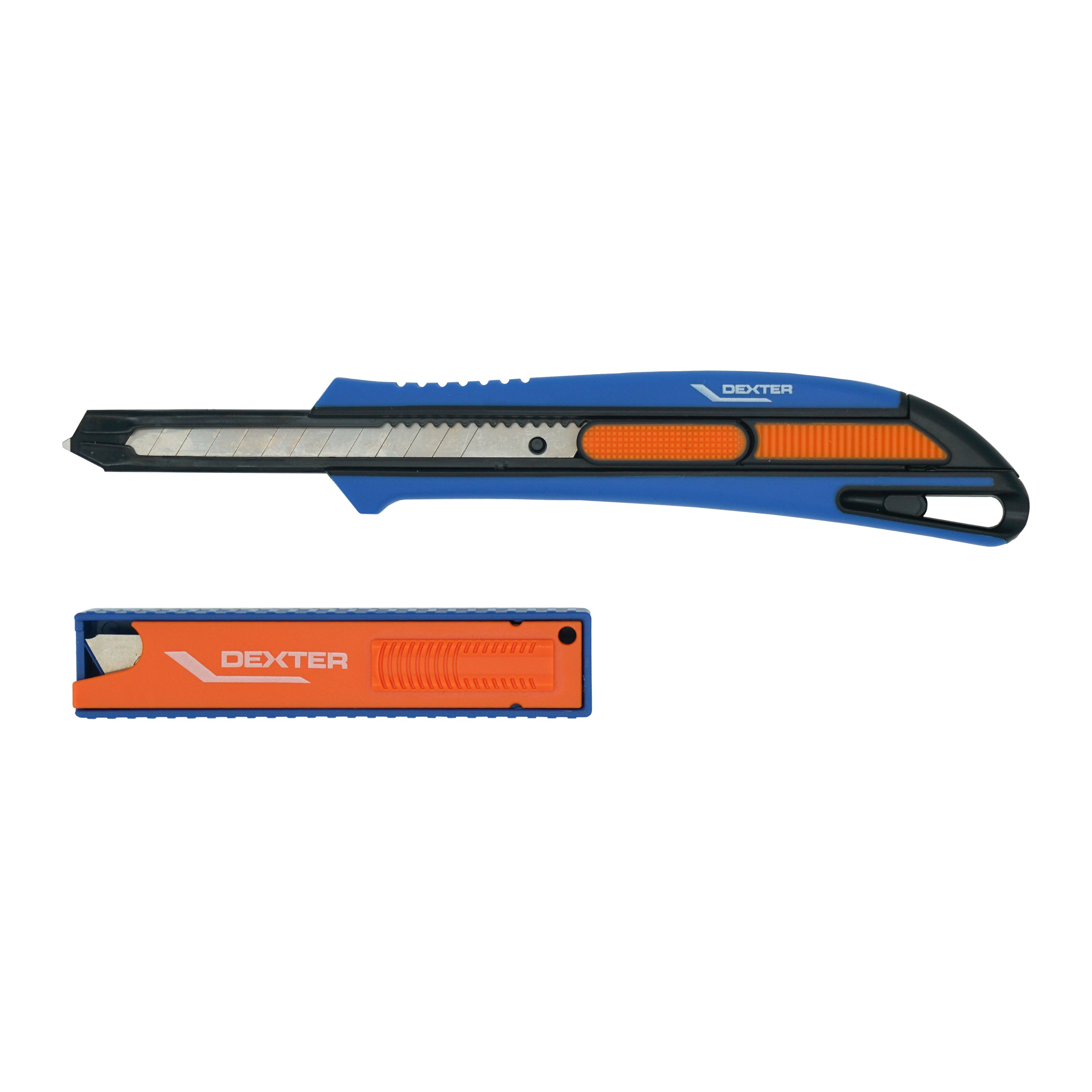 Cutter 9mm rétractable DEXTER + 3 lames de rechange | Leroy Merlin