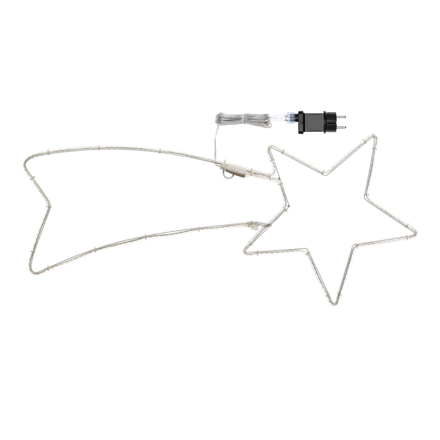 Stella decorativa luminosa stella cometa 240 lampadine led bianco caldo L 1.5 m x H 35 cm - 6