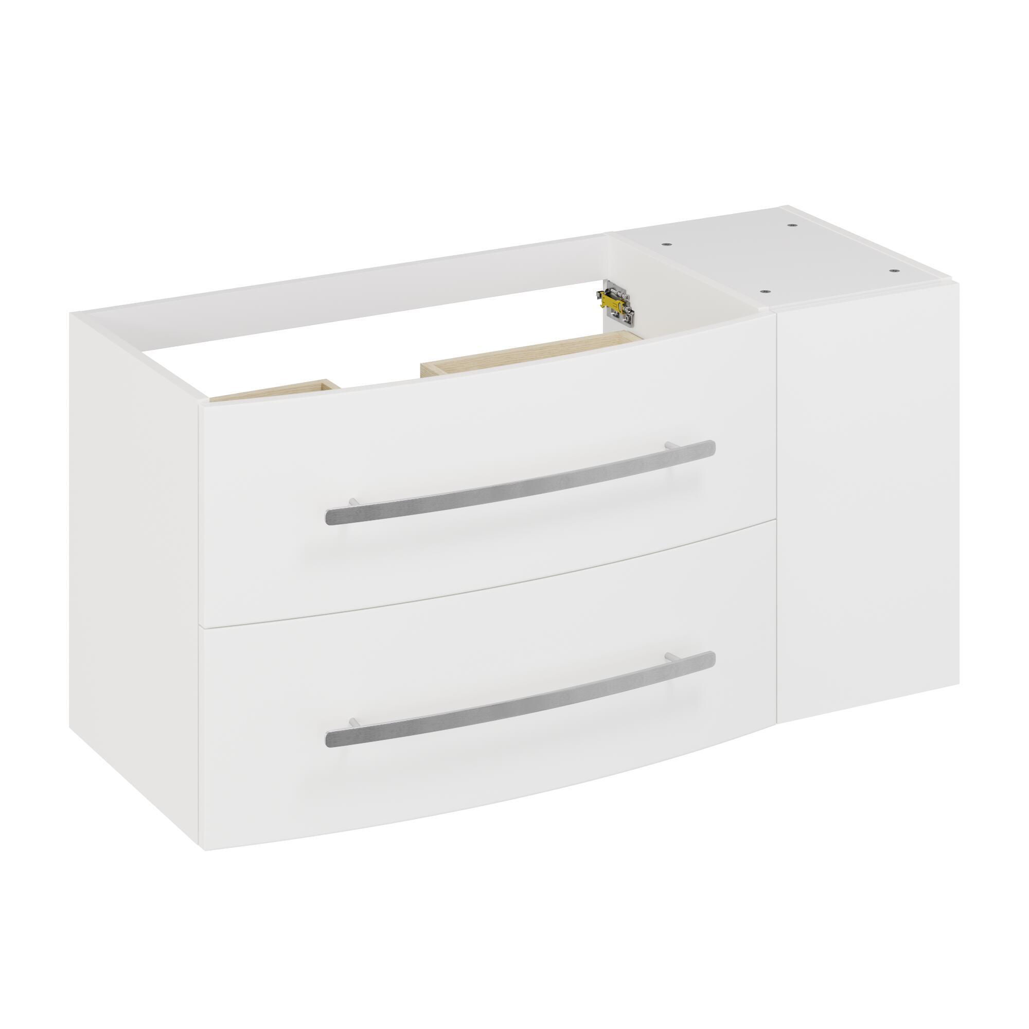 Mobile da bagno sotto lavabo Perla bianco laccato opaco L 111.2 x H 53.