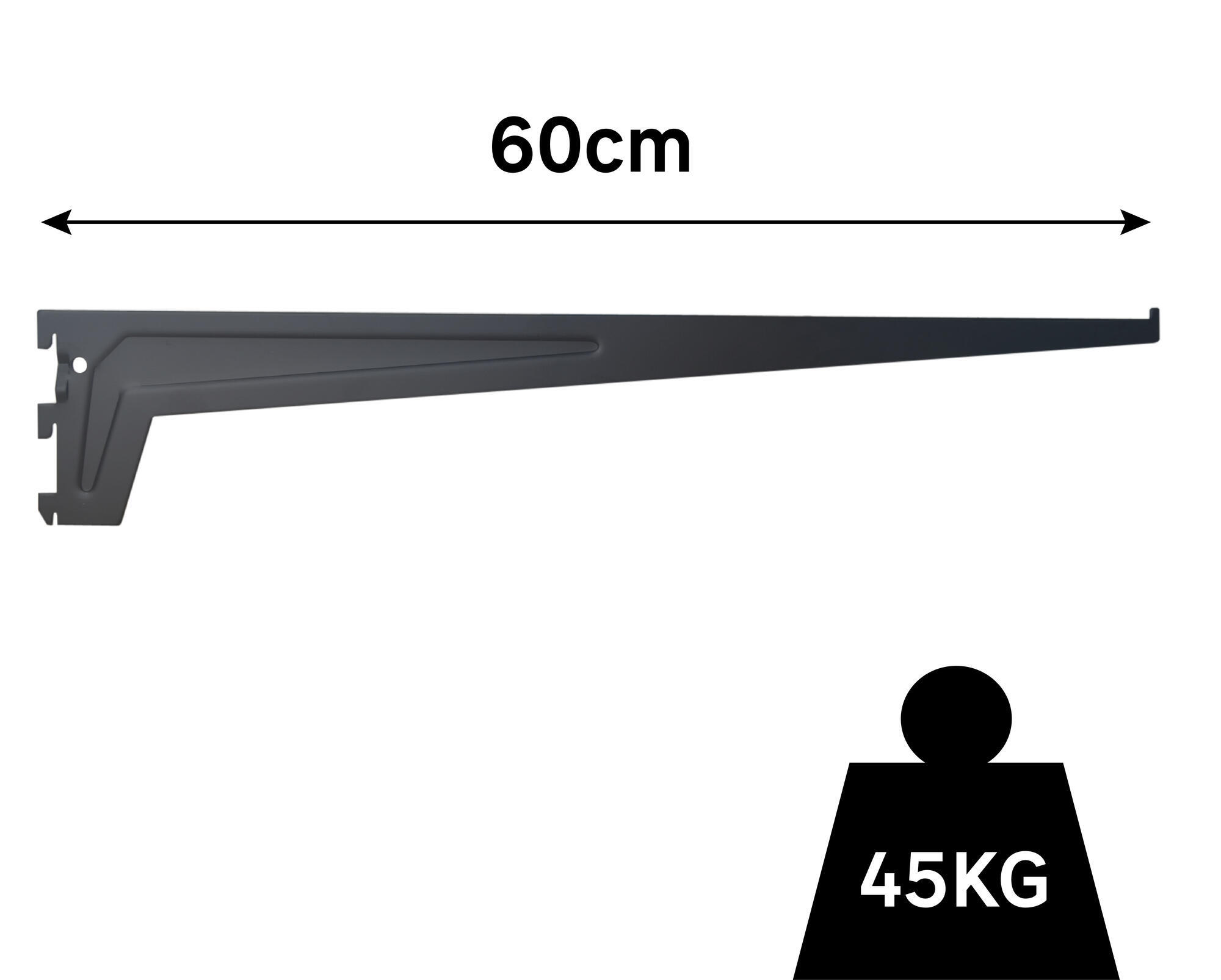 Console simple acier verni, P.60 cm entraxe 50 mm - 5