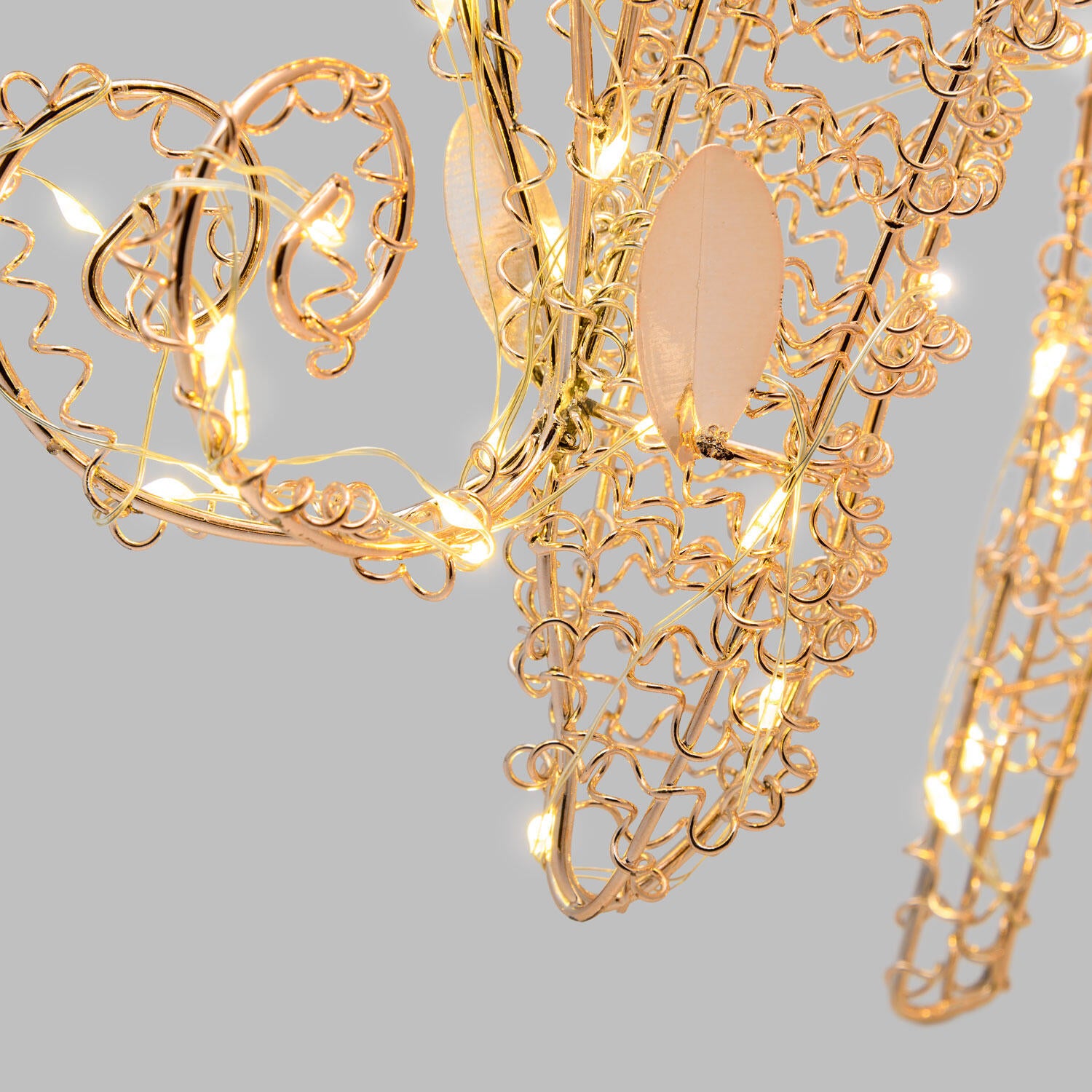 Renna luminosa 100 lampadine led bianco caldo L 1.6 m x H 25 cm - 6