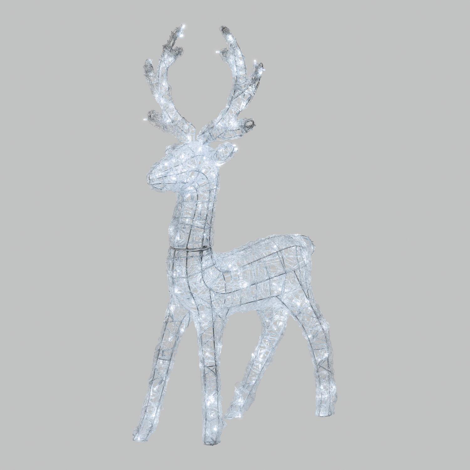 Renna luminosa 3D 200 lampadine led bianco freddo L 1.7 m x H 95 cm - 4