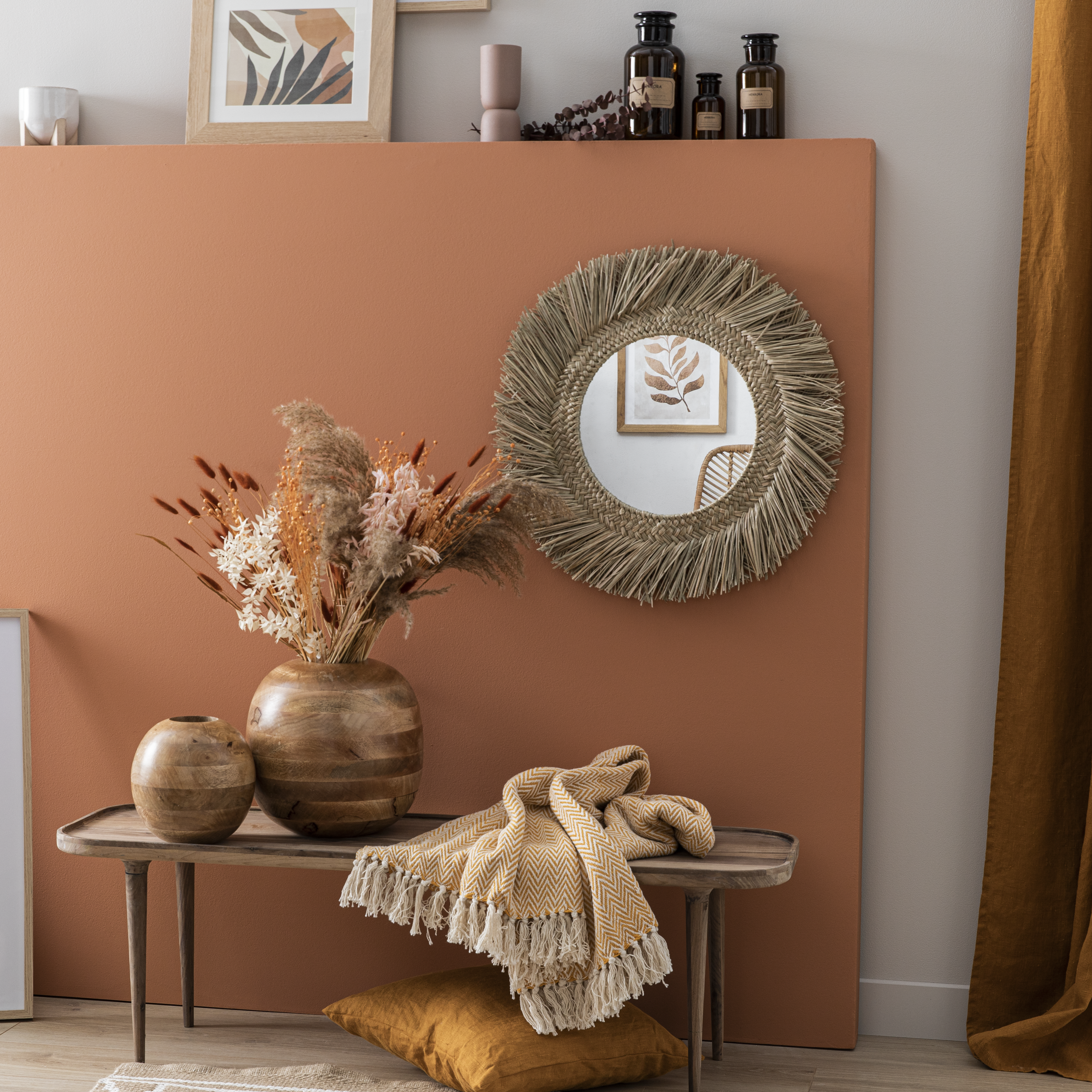 Plaid Aubin, jaune l.130 x L.180 cm - 9