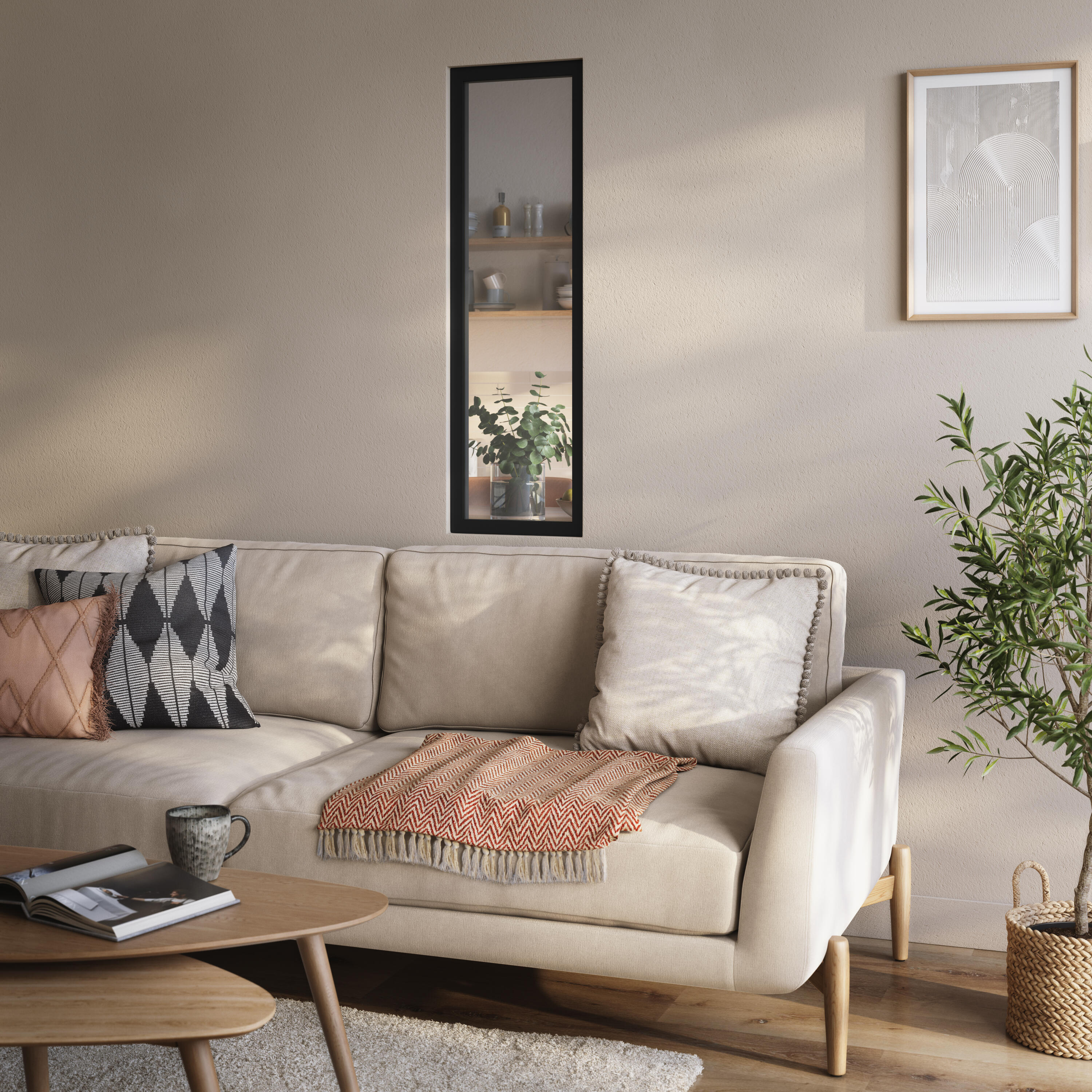 Verrière Atelier fixe en aluminium noir mat 1 carreau, H.108 x l.33 cm - 2