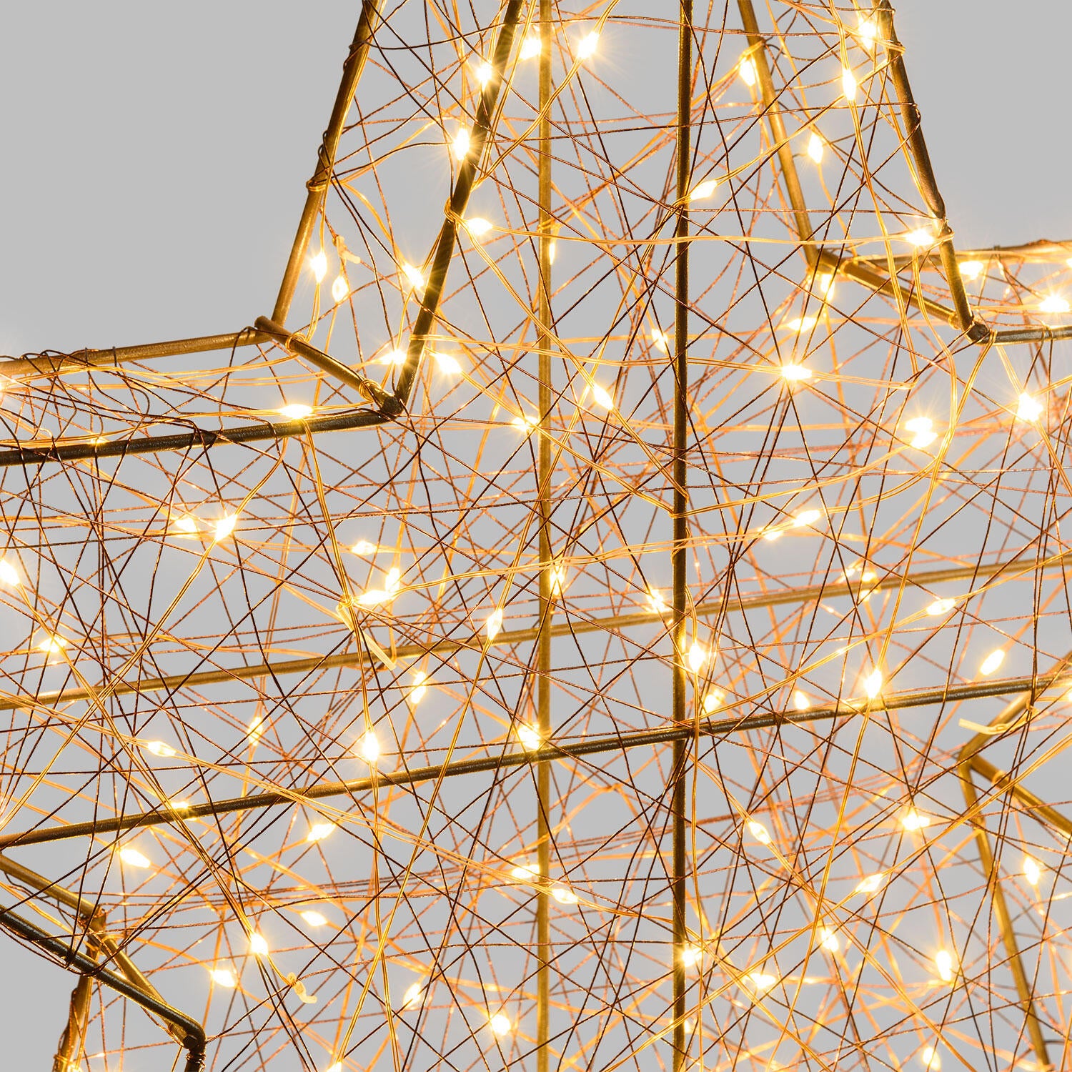 Stella decorativa luminosa 3D 180 lampadine led bianco caldo L 1.2 m x H 60 cm - 6