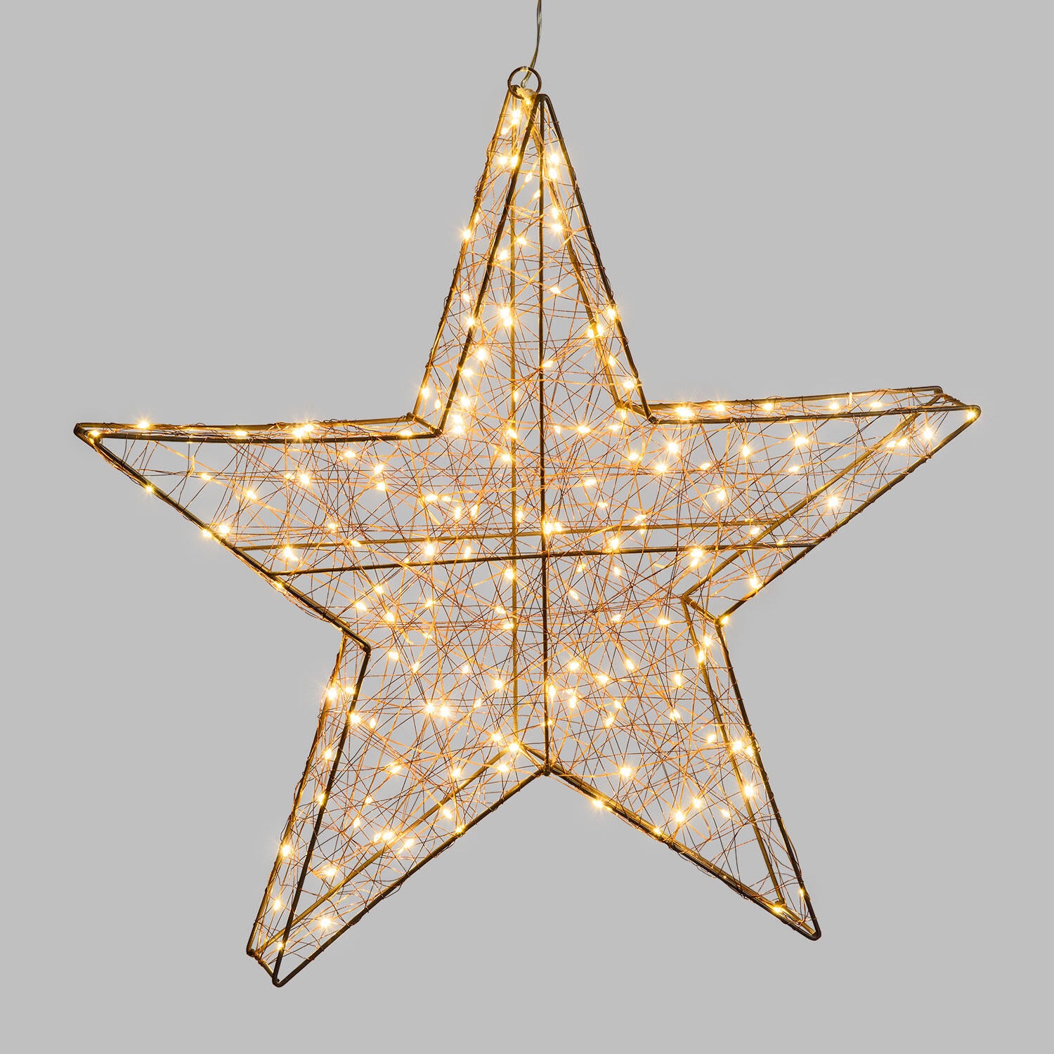 Stella decorativa luminosa 3D 180 lampadine led bianco caldo L 1.2 m x H 60 cm - 3