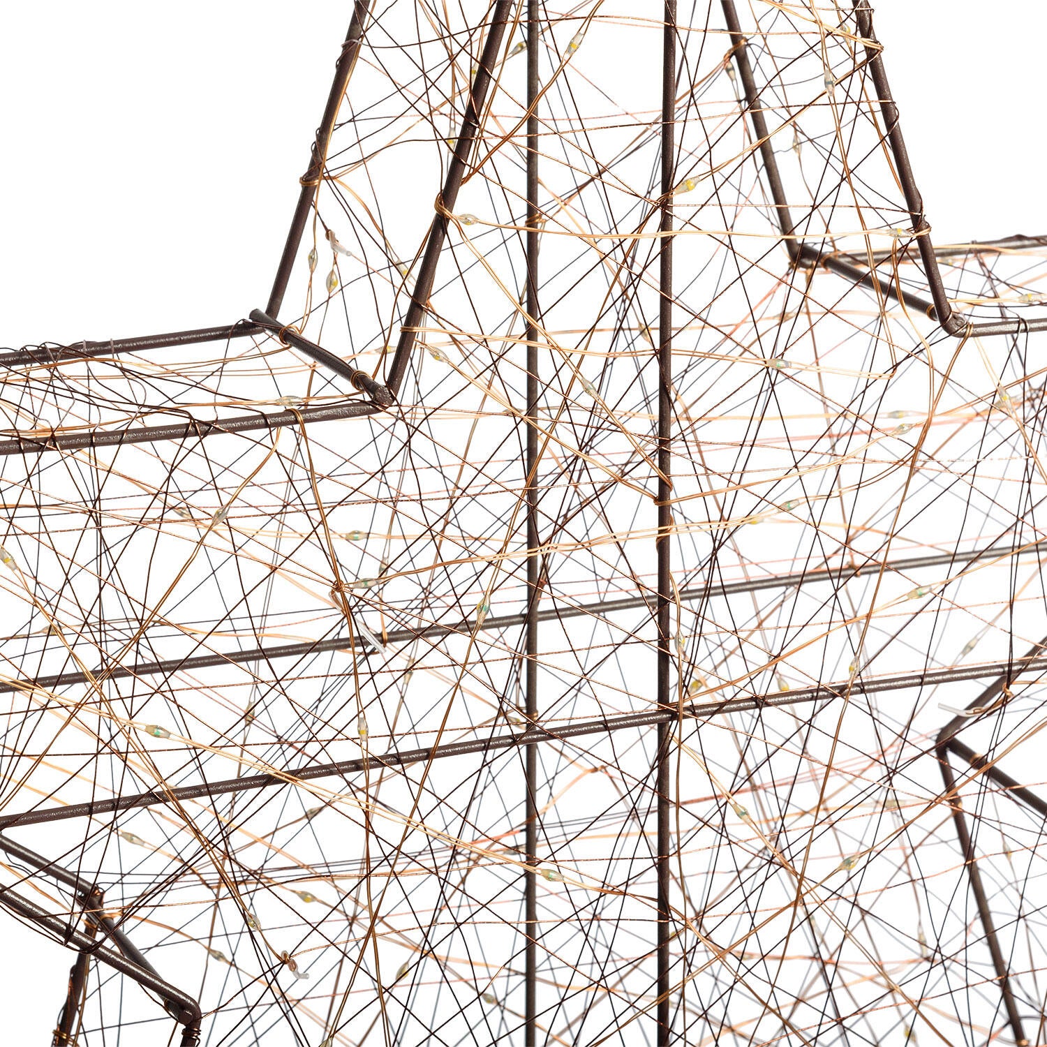 Stella decorativa luminosa 3D 180 lampadine led bianco caldo L 1.2 m x H 60 cm - 5